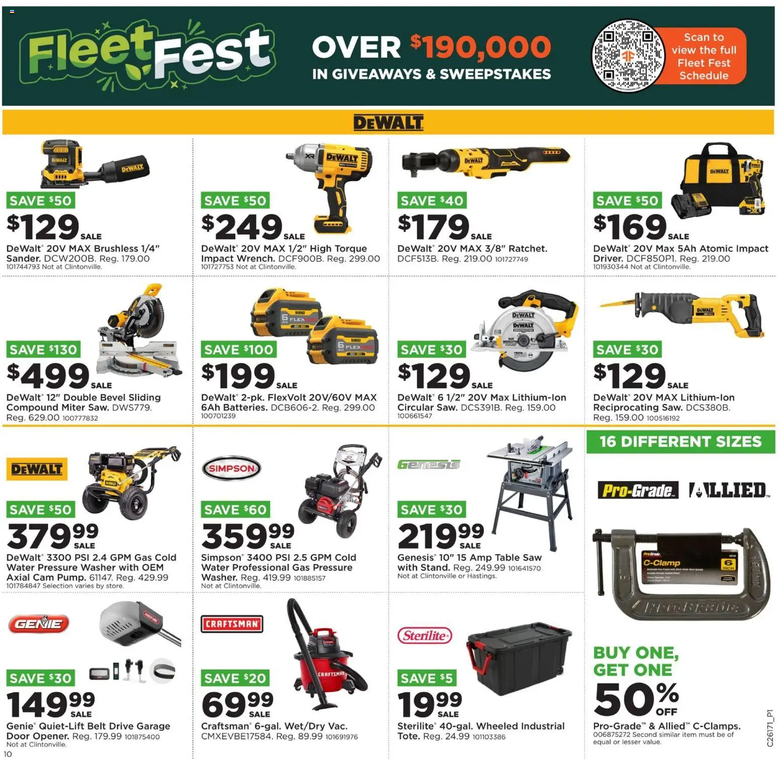 Mills Fleet Farm Weekly Ad - valid from 20.04.2026 | Page: 16 | Products: Table, Table Saw, Belt, Washer