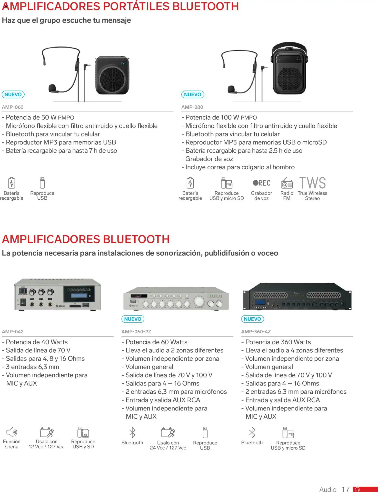 Nuevas ofertas de Steren válidas en toda la República Mexicana desde el 01.01.2026. ¡Encuentra las mejores ofertas en Steren catálogo! | Página: 29 | Productos: Radio, Mp3, Micro SD, Flexible