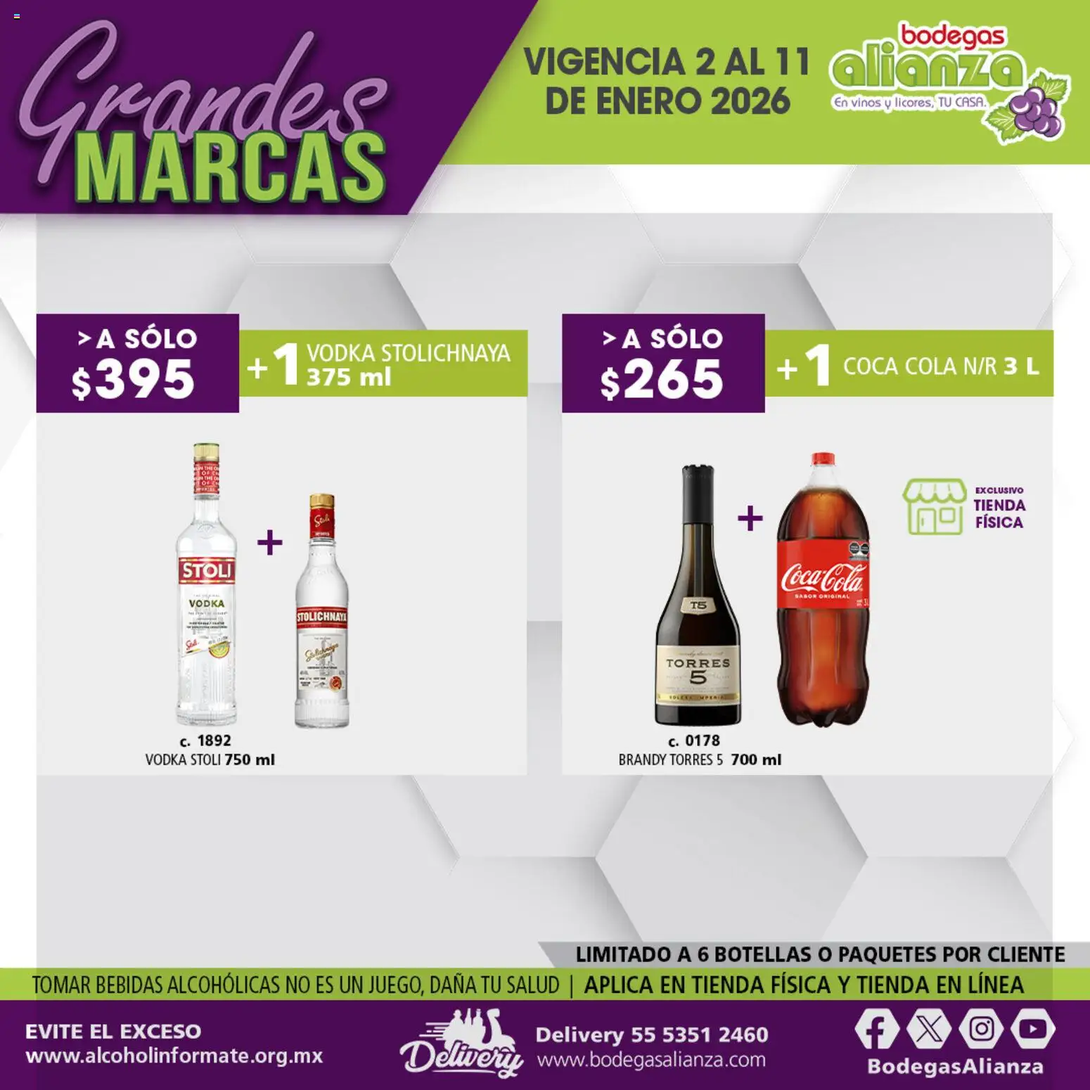 Nuevas ofertas de Bodegas Alianza válidas en toda la República Mexicana desde el 02.01.2026. ¡Encuentra las mejores ofertas en Bodegas Alianza catálogo Grandes Marcas! | Página: 9 | Productos: Vodka