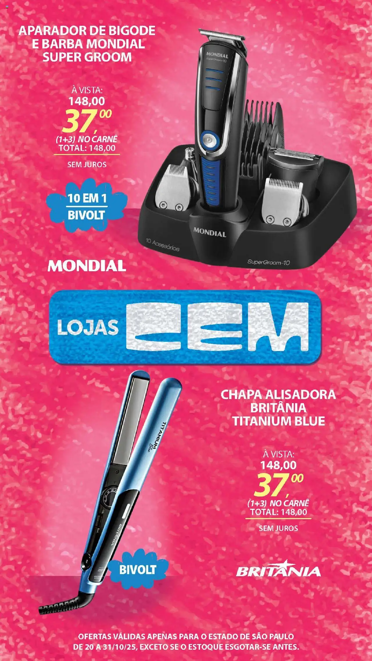 Lojas Cem Folheto - válido de 20.10.2025 | Página: 131 | Produtos: Aparador, Carne