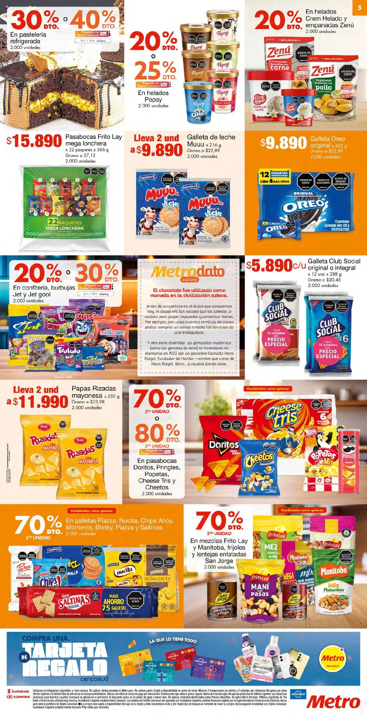 Metro revista - valida desde el 17.10.2025 | Página: 5 | Productos: Crema, Sobre, Mani, Leche