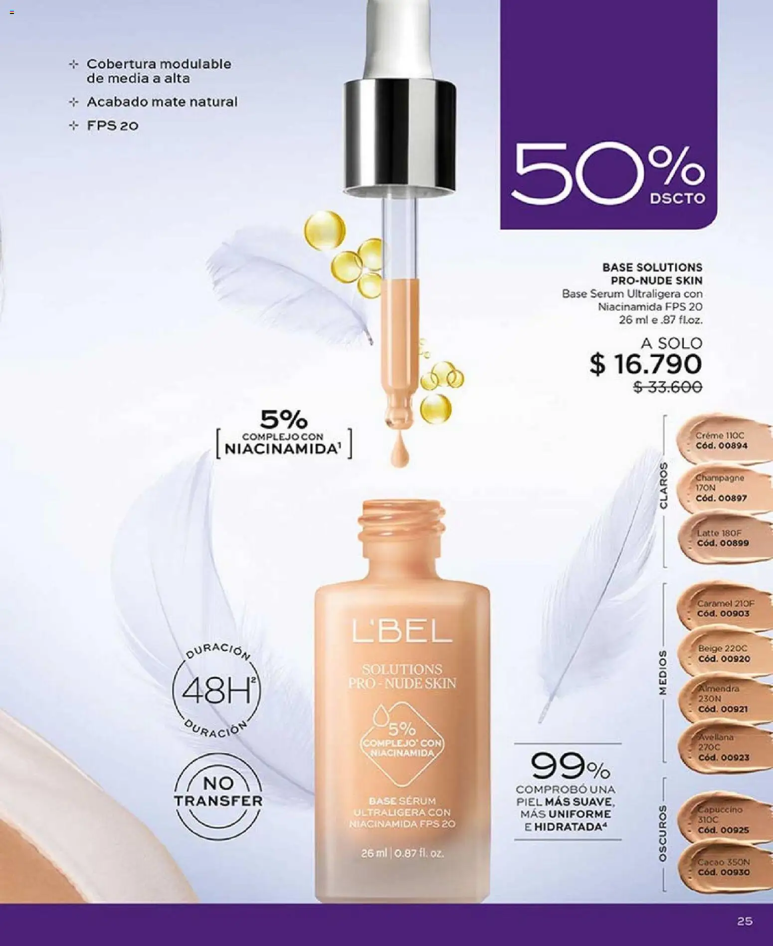 Catálogo L'Bel Campaña 1 │ válido desde el 01.01.2026 | Página: 25 | Productos: Almendra, Mate, Base, Serum