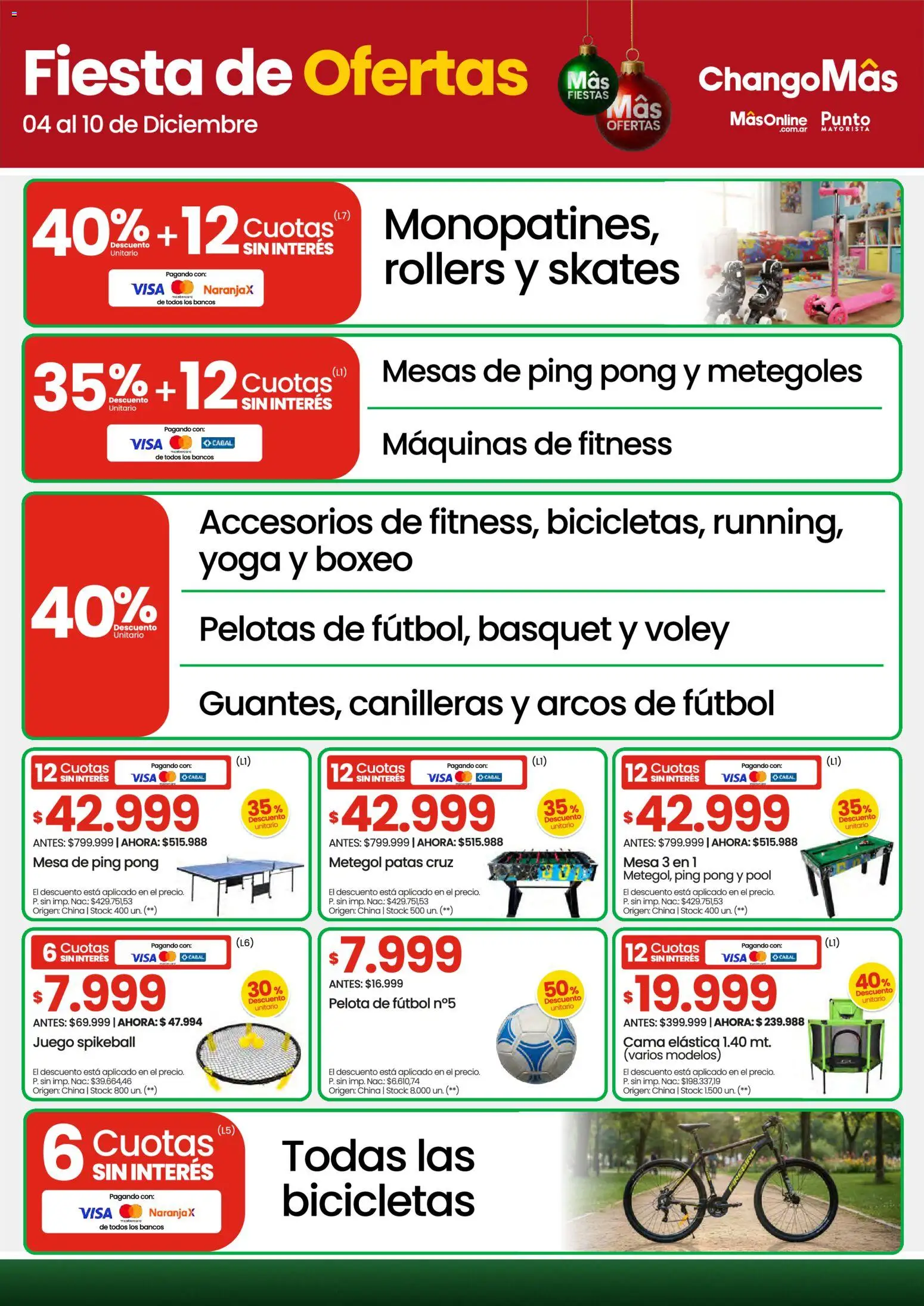 Punto Mayorista catálogo │ válido desde el 04.12.2025 | Página: 8 | Productos: Cama elástica, Cama, Mesa, Pelota