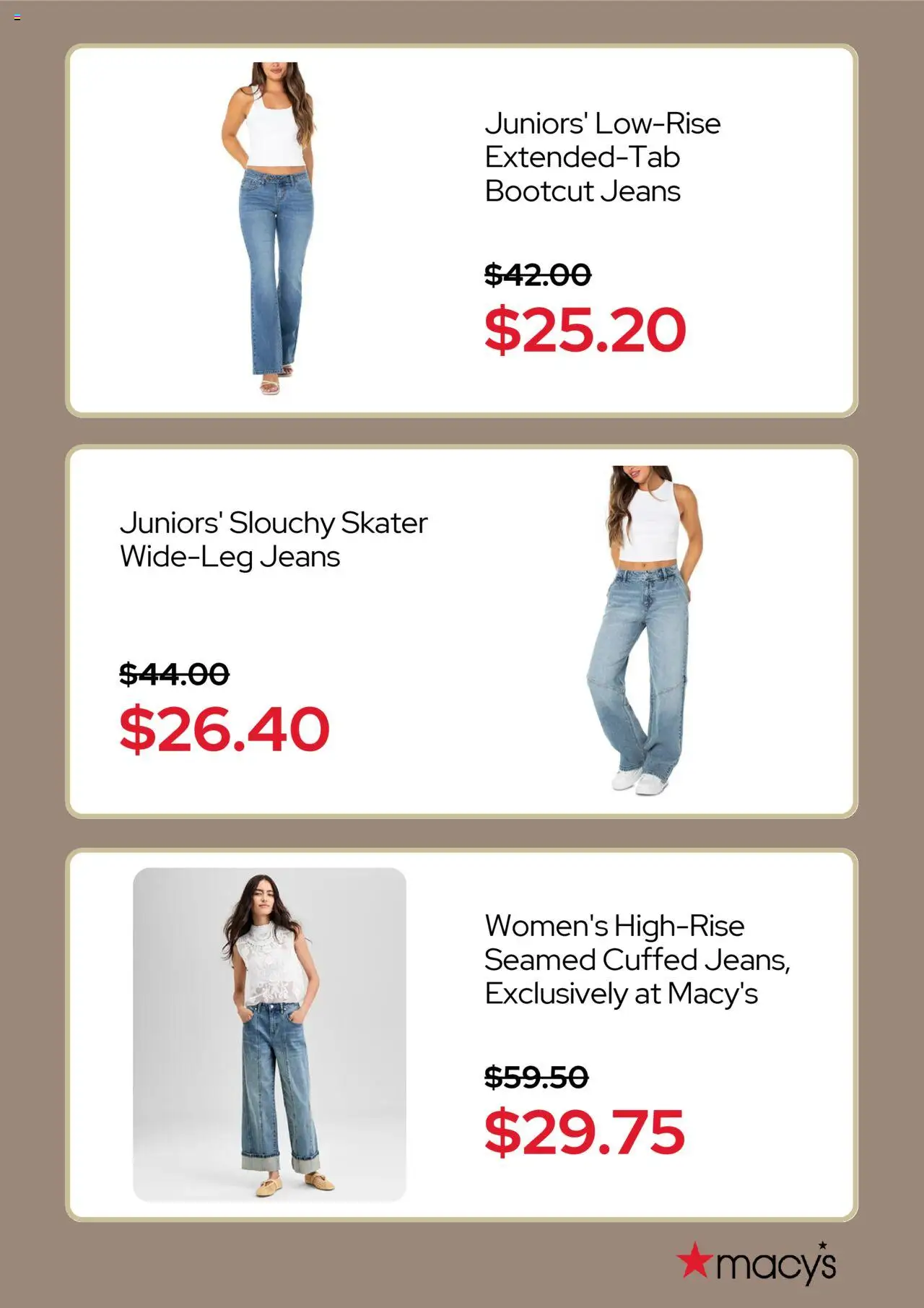 Macy's Weekly Ad - valid from 06.08.2025 | Page: 4 | Products: Jeans