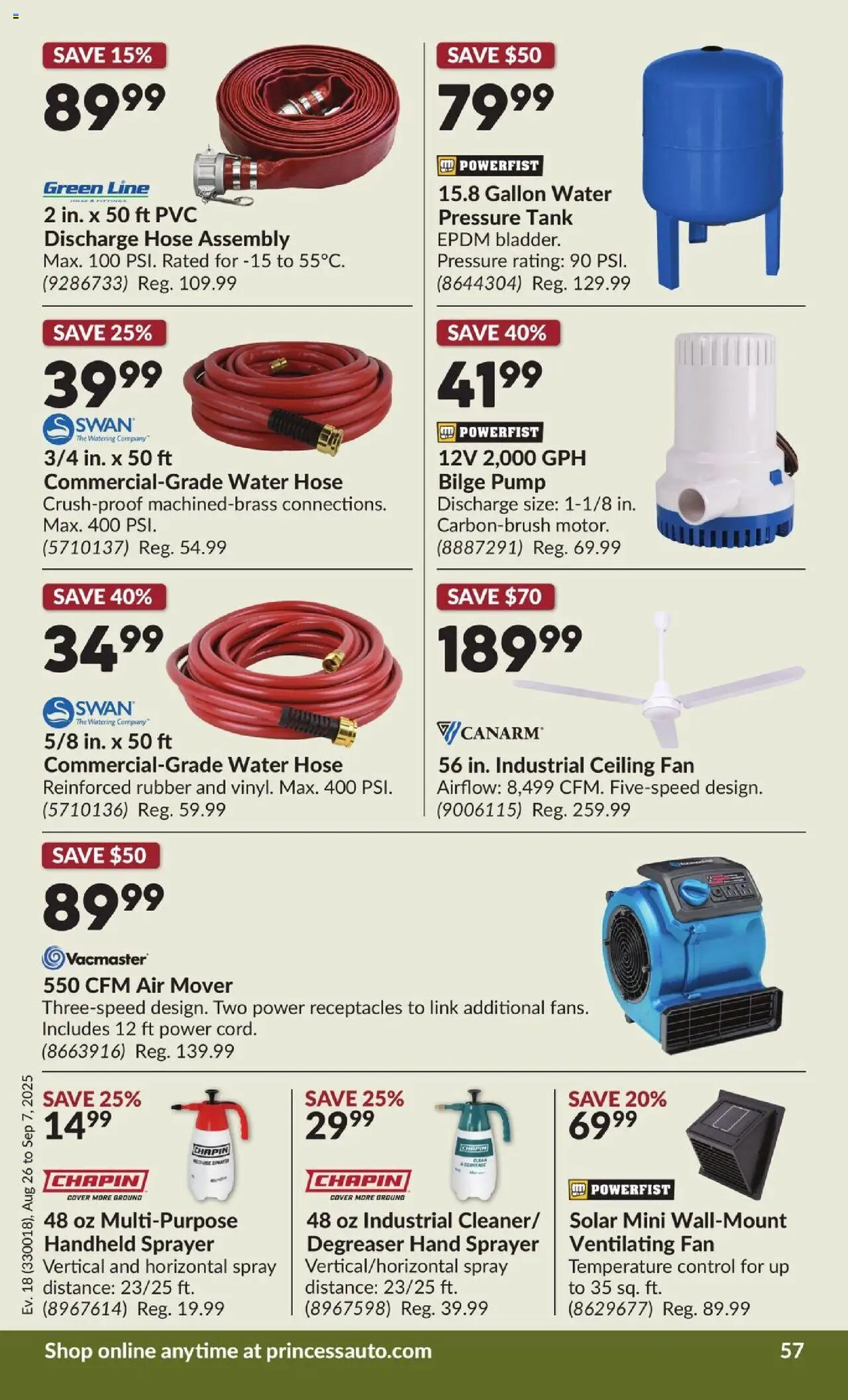 Princess Auto flyer valid from 26.08.2025 | Page: 63 | Products: Fan