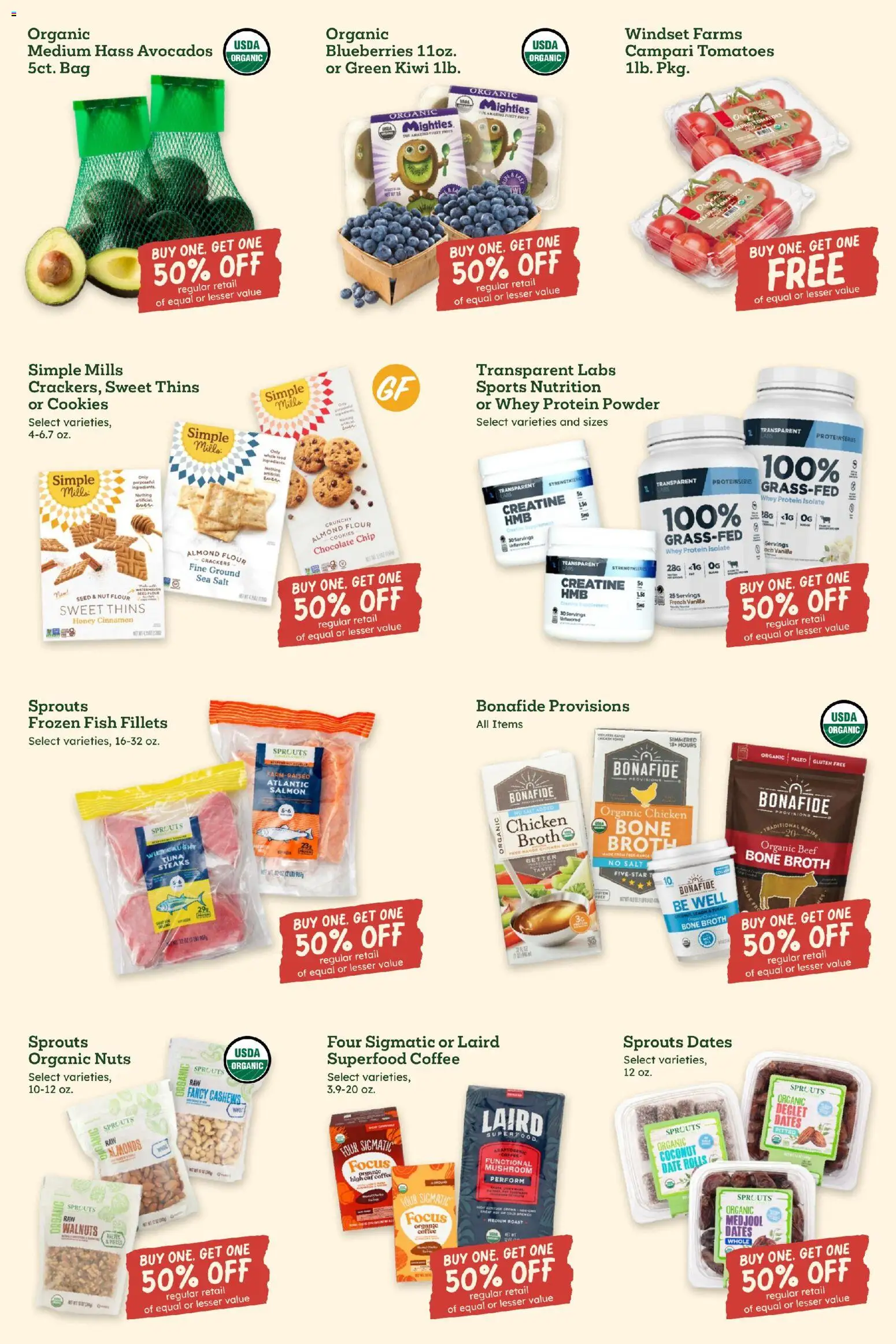 Sprouts Weekly Ad - valid from 05.11.2025 | Page: 4 | Products: Tomatoes, Nuts, Chocolate Chip, Bag
