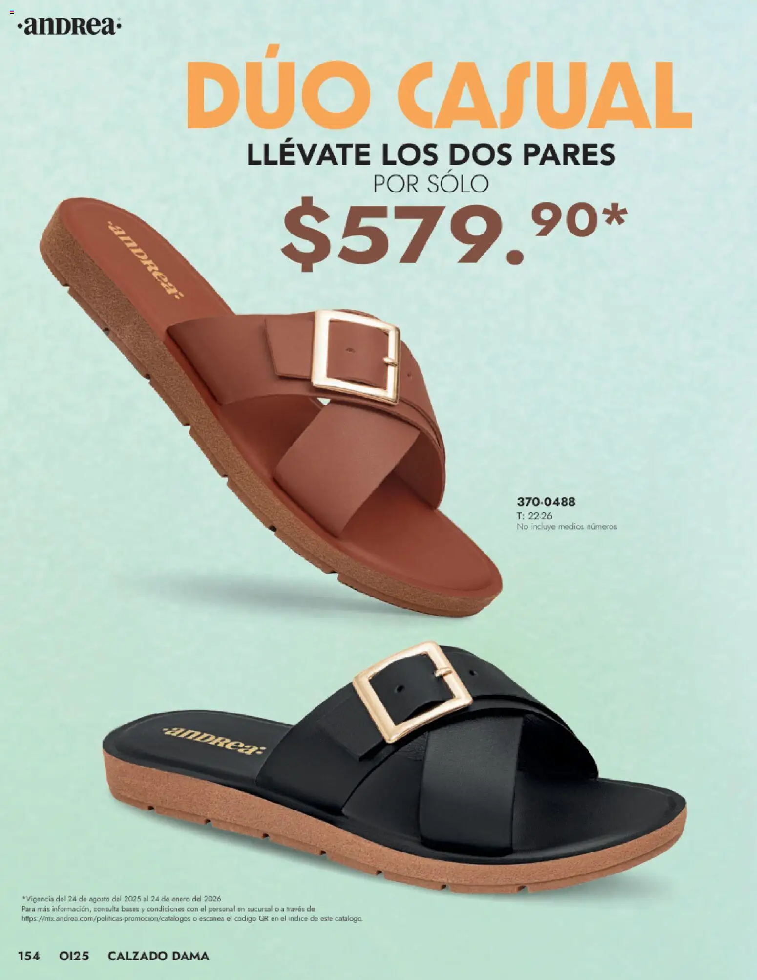 Nuevas ofertas de Andrea válidas en toda la República Mexicana desde el 24.08.2025. ¡Encuentra las mejores ofertas en Andrea - Catálogo Calzado Dama! | Página: 154