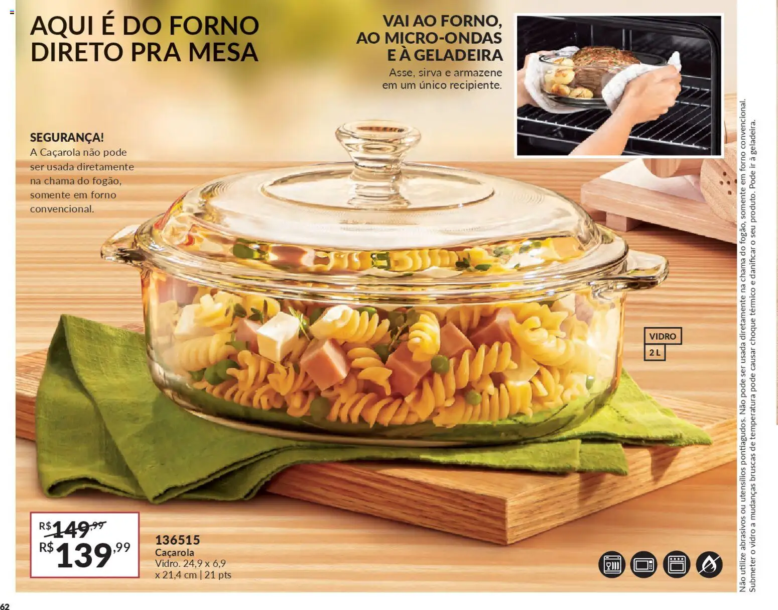 Avon Folheto - válido de 21.11.2025 | Página: 62 | Produtos: Forno, Caçarola, Mesa, Microondas