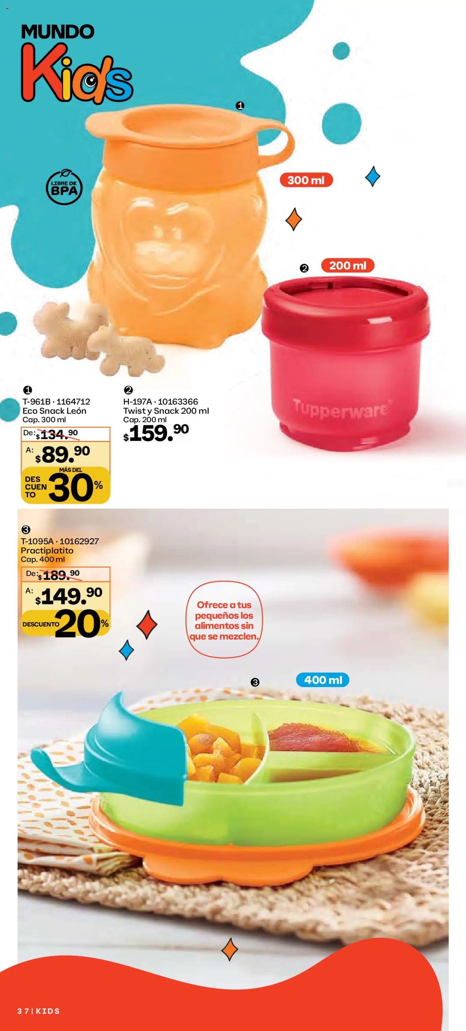 Nuevas ofertas de Tupperware válidas en toda la República Mexicana desde el 29.12.2025. ¡Encuentra las mejores ofertas en Tupperware catálogo! | Página: 37