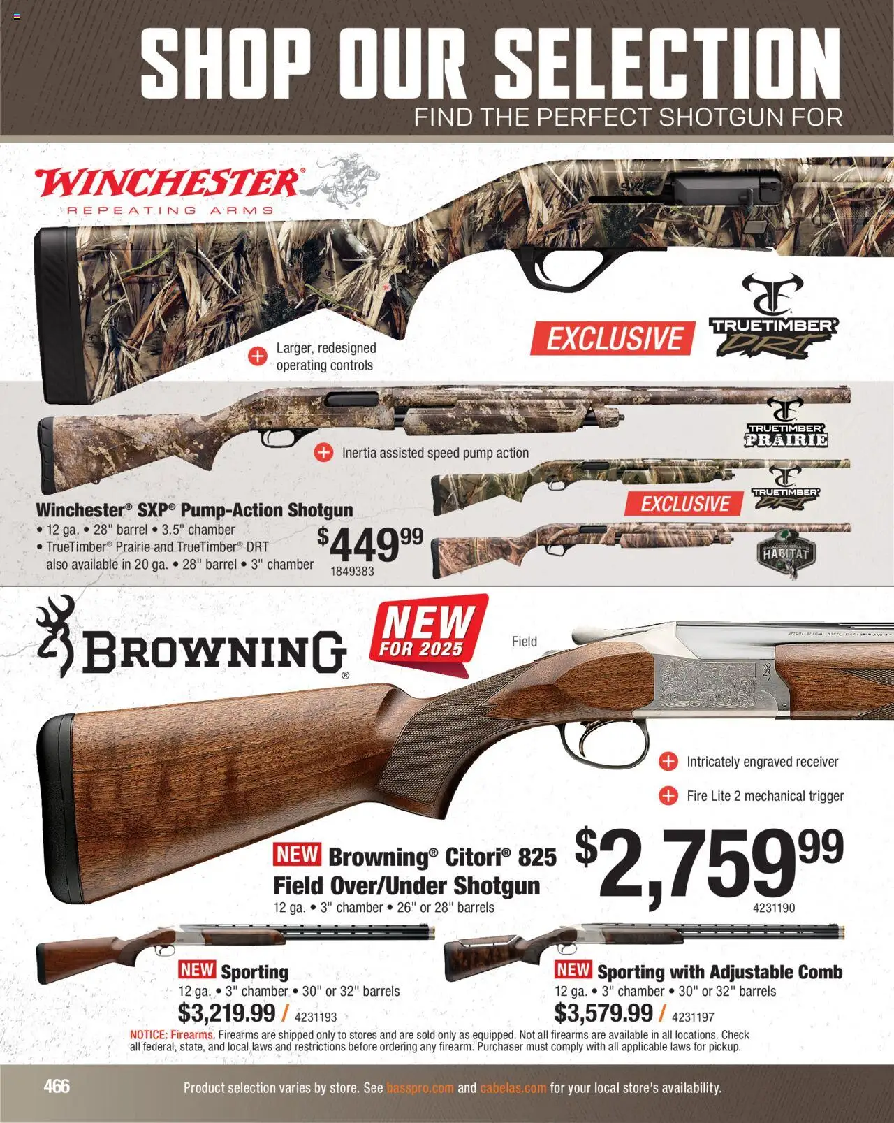 Cabela's Hunting Master 25 - valid from 11.08.2025 | Page: 466 | Products: Pump, Shotgun, Receiver