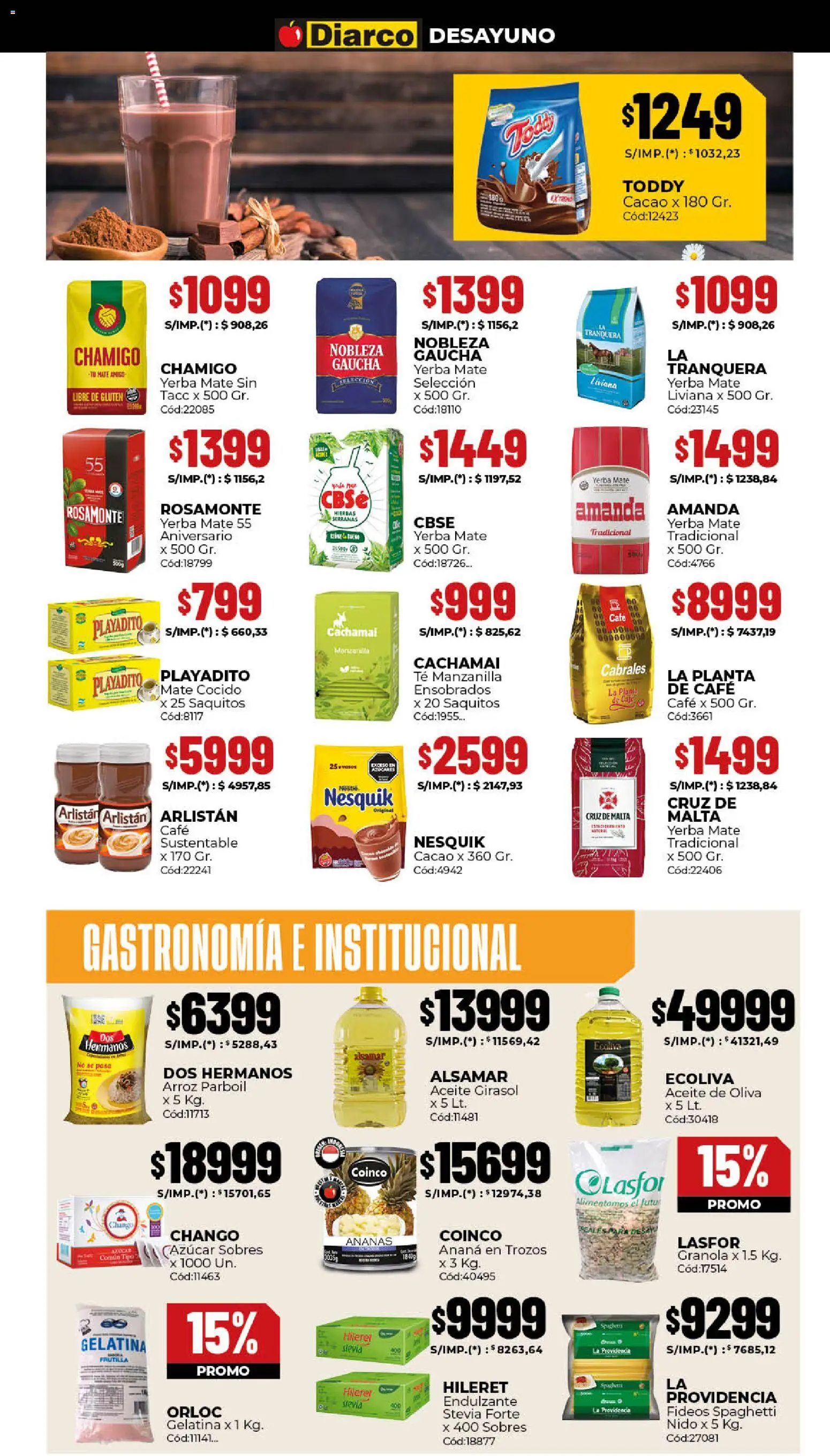 Diarco - Ofertas Gba │ válido desde el 26.01.2026 | Página: 5 | Productos: Mate, Aceite, Arroz, Té