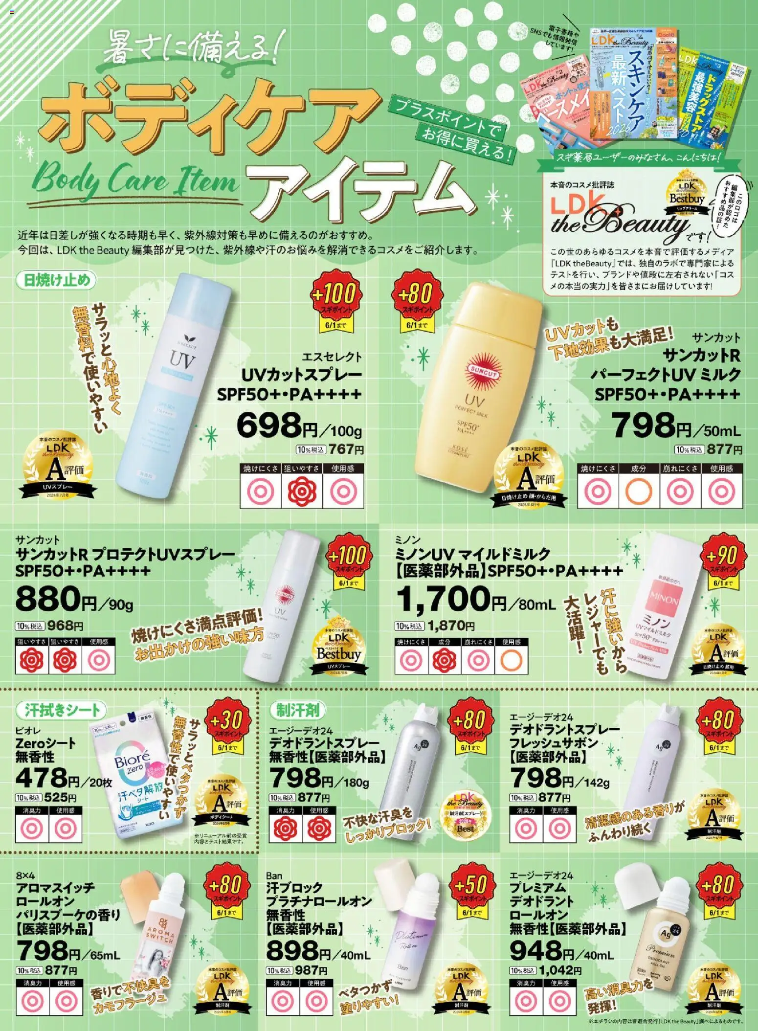 {H1} | ページ: 1 | 製品: 日焼け止め, デオドラント, 米