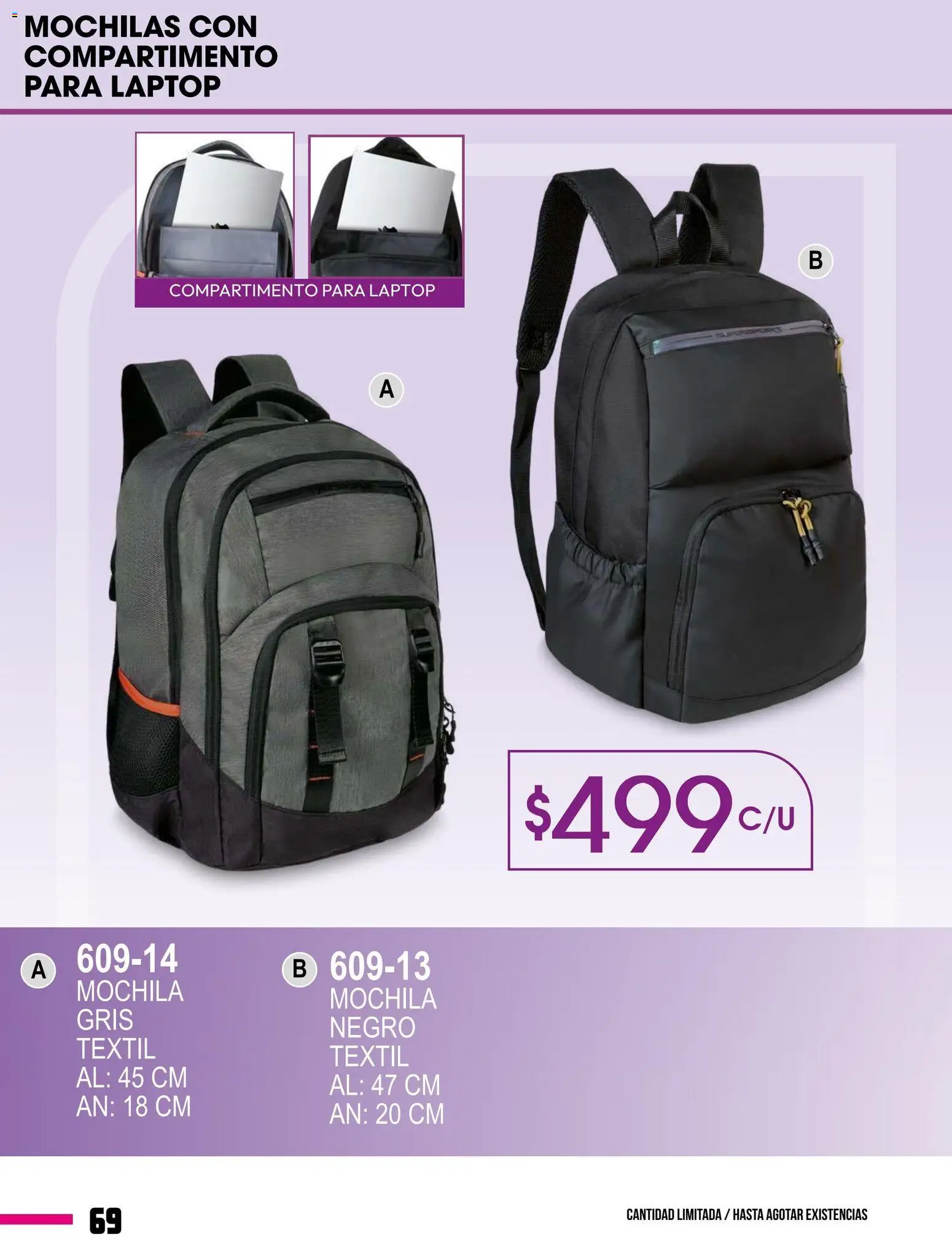 Nuevas ofertas de Cklass válidas en toda la República Mexicana desde el 08.01.2026. ¡Encuentra las mejores ofertas en Cklass catálogo Especial Supersport Caballero! | Página: 122 | Productos: Mochila