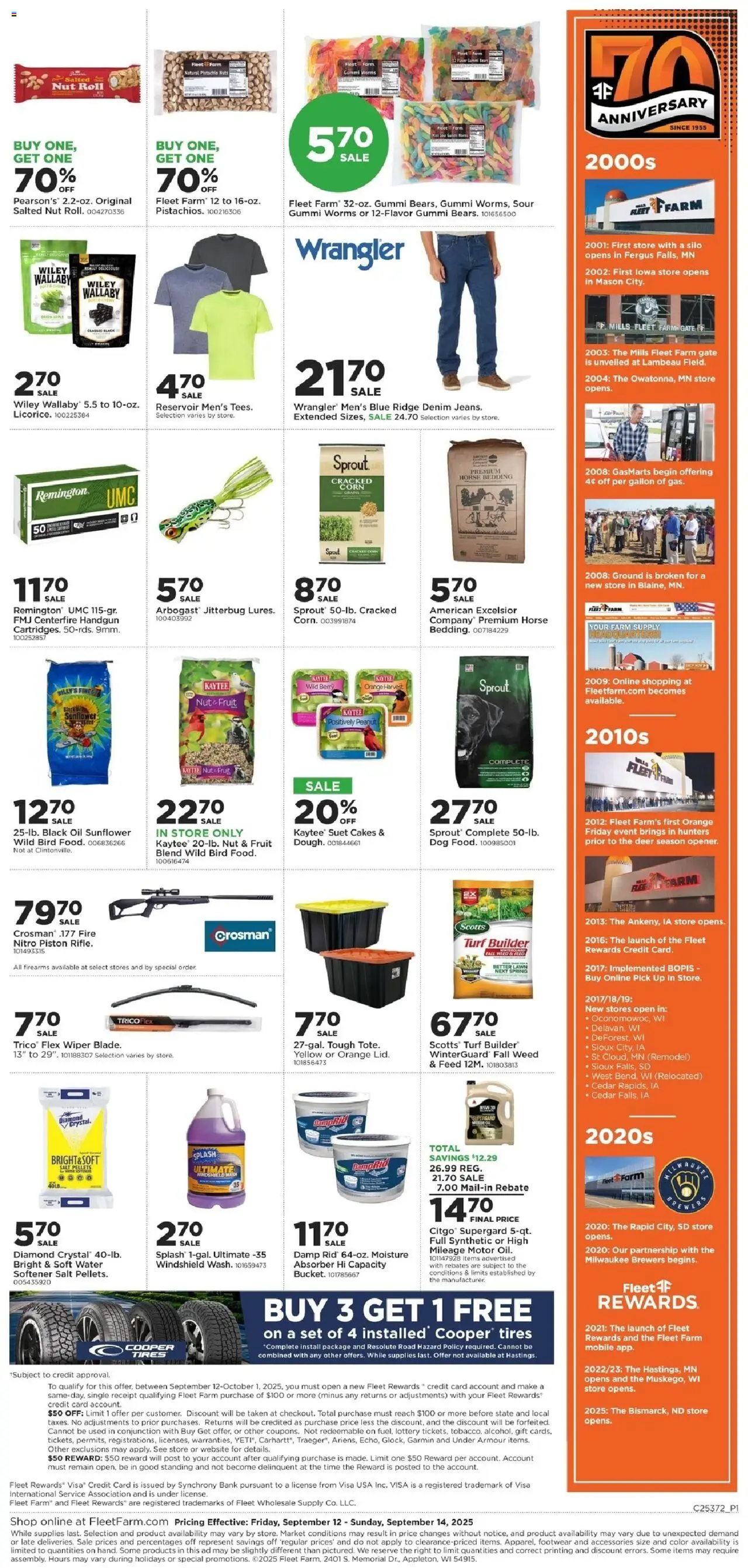Mills Fleet Farm PREVIEW - 70th Anniversary - valid from 05.09.2025 | Page: 2 | Products: Corn, Nuts, Wiper, Handgun