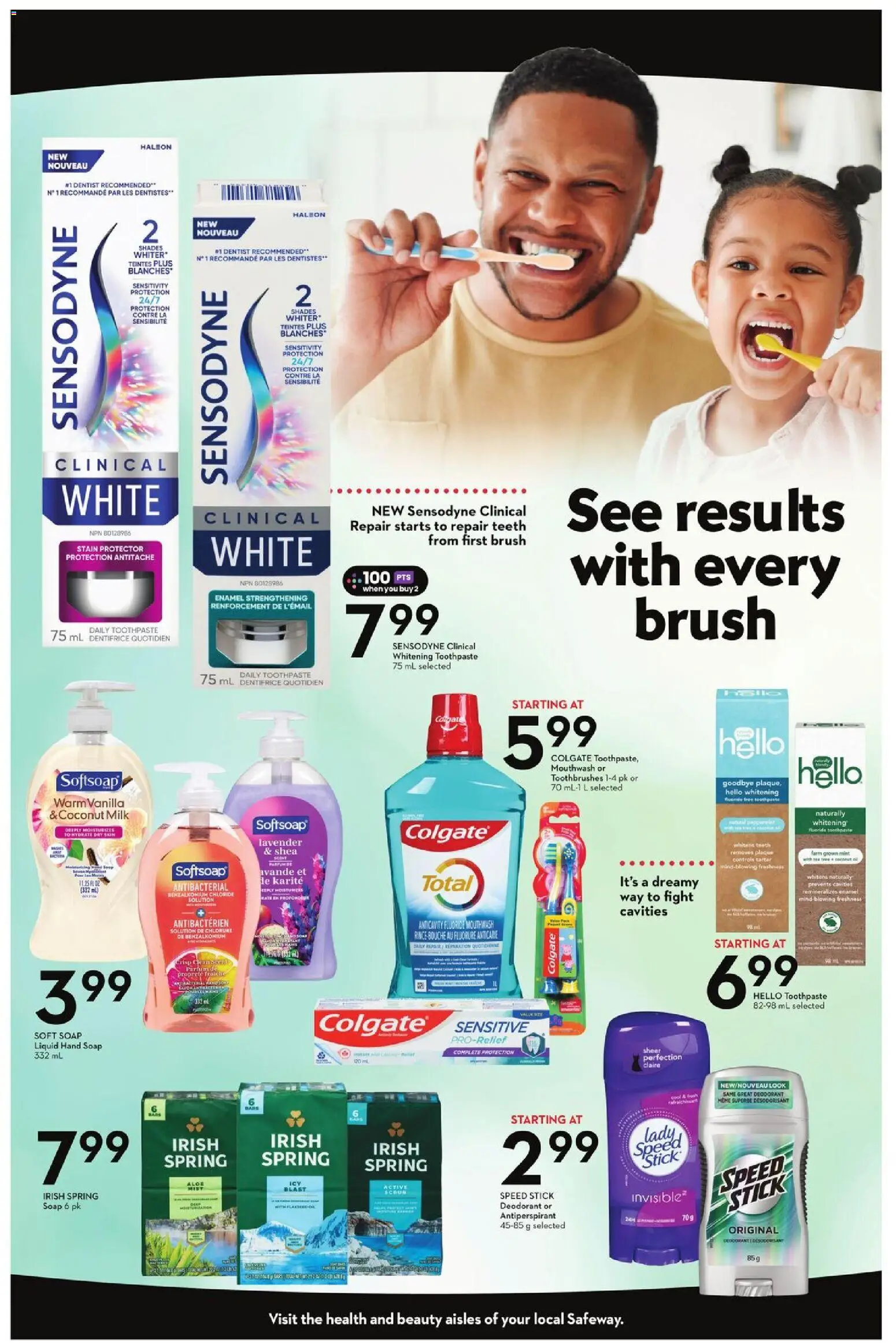 Safeway flyer valid from 12.02.2026 | Page: 6 | Products: Brush, Soap, Antiperspirant, Toothpaste