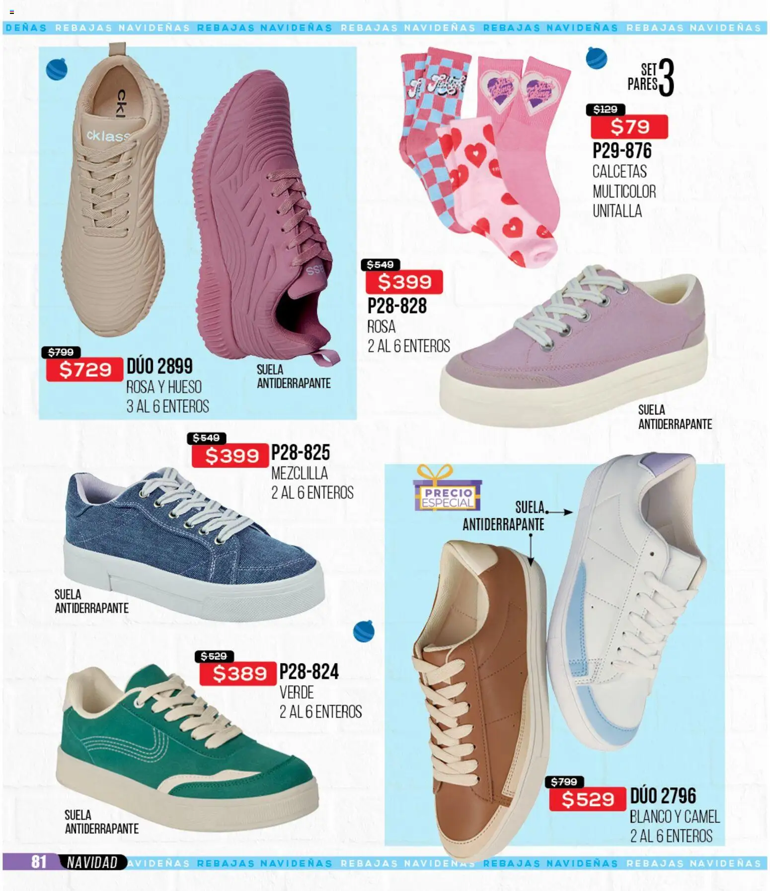 Nuevas ofertas de Cklass válidas en toda la República Mexicana desde el 30.11.2025. ¡Encuentra las mejores ofertas en Cklass catálogo Rebajas Navideñas Ropa! | Página: 339 | Productos: Calcetas