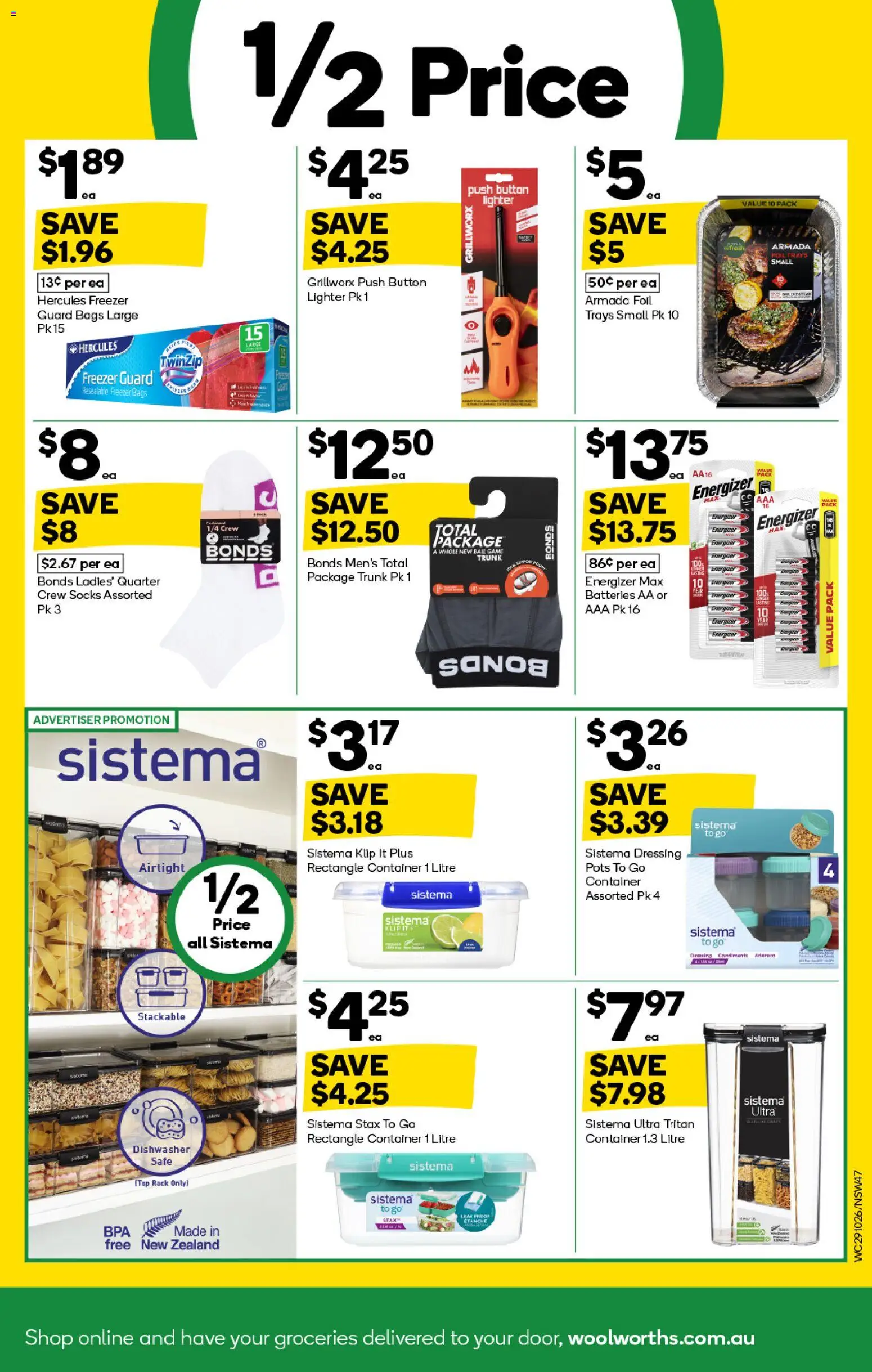 Woolworths catalogue - valid from 29.10.2025 | Page: 47 | Products: Batteries, Freezer, Safe, Dishwasher