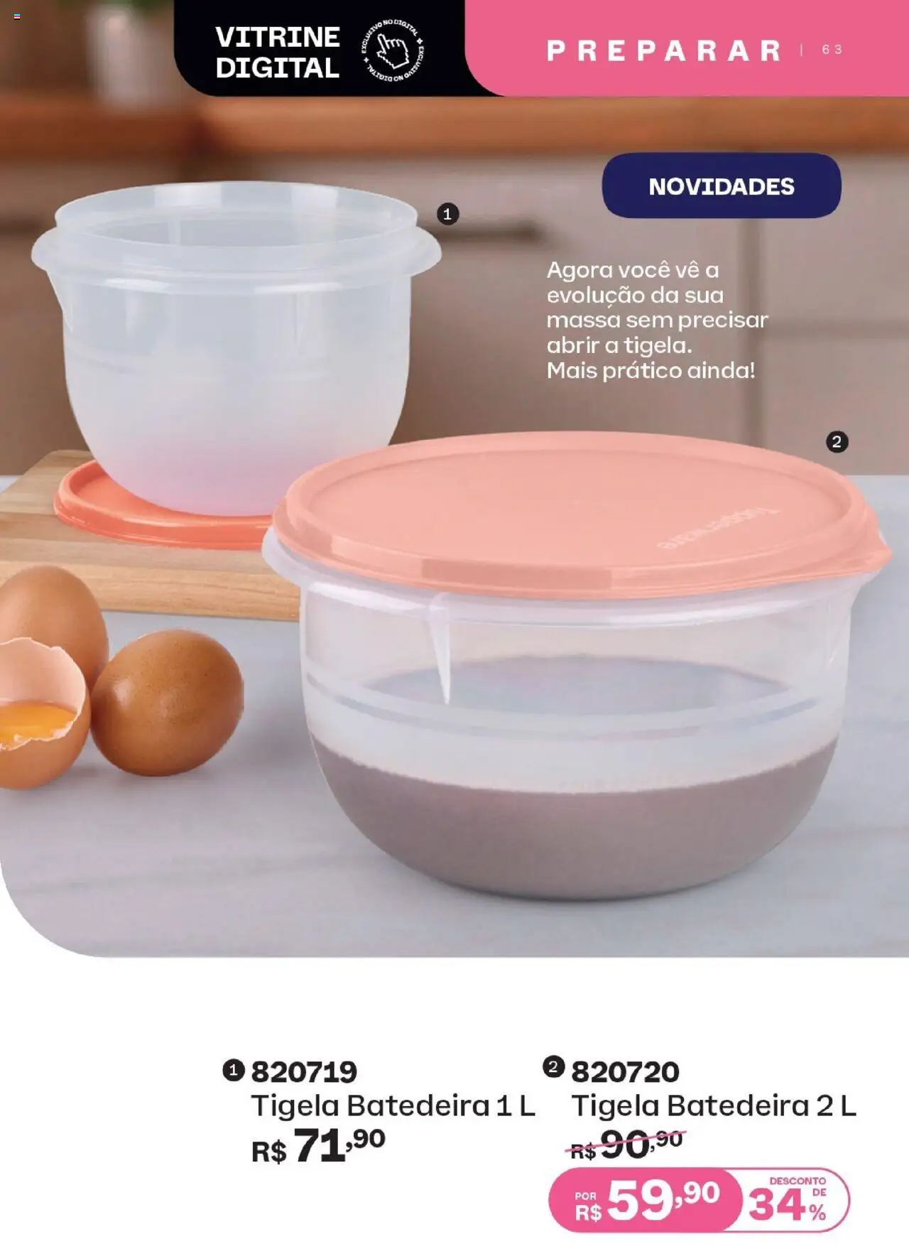 Tupperware Folheto - válido de 01.10.2025 | Página: 63 | Produtos: Batedeira, Massa, Tigela