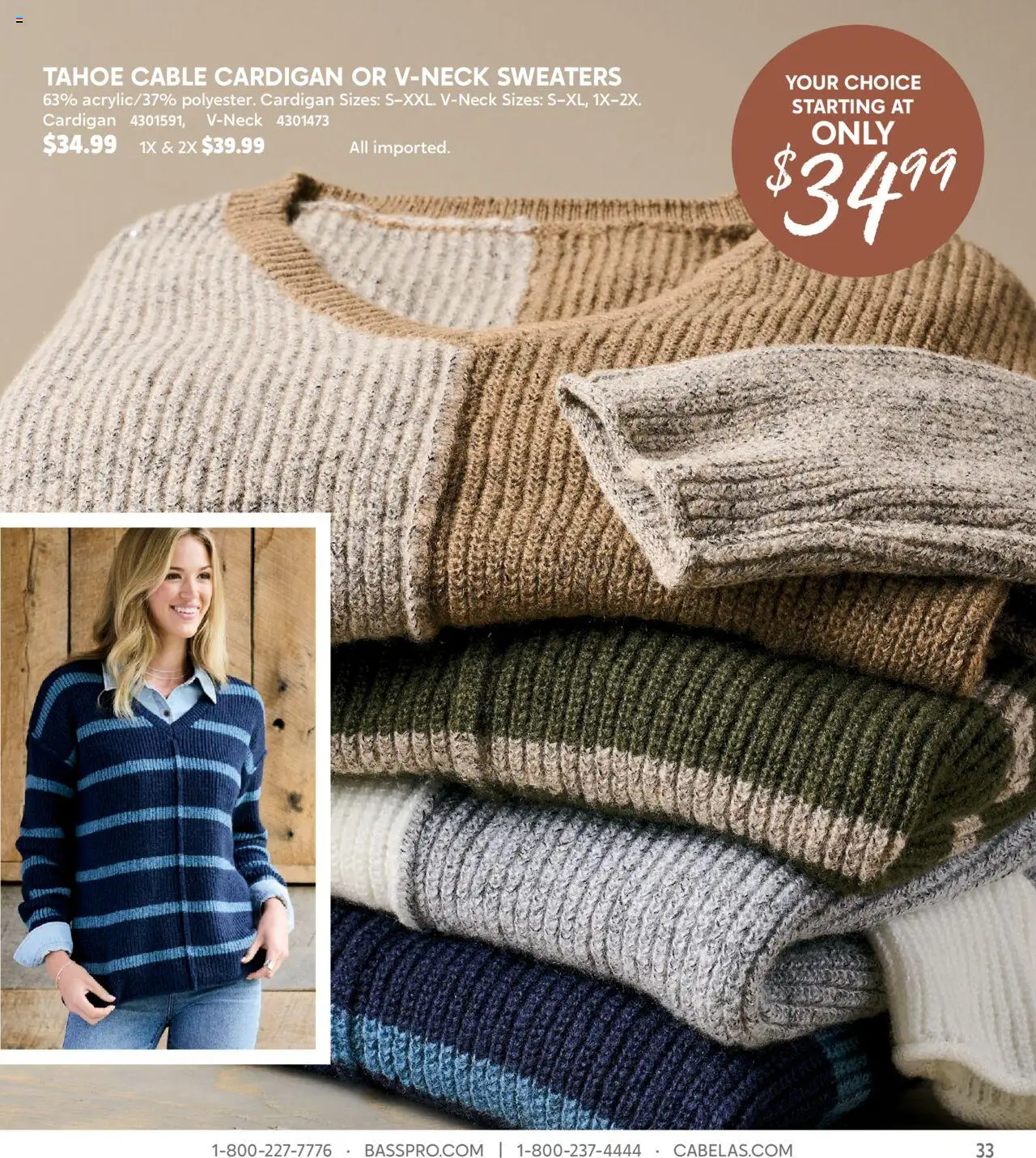 Cabela's Fall Clothing 25 - valid from 01.10.2025 | Page: 33 | Products: Cardigan, Cable