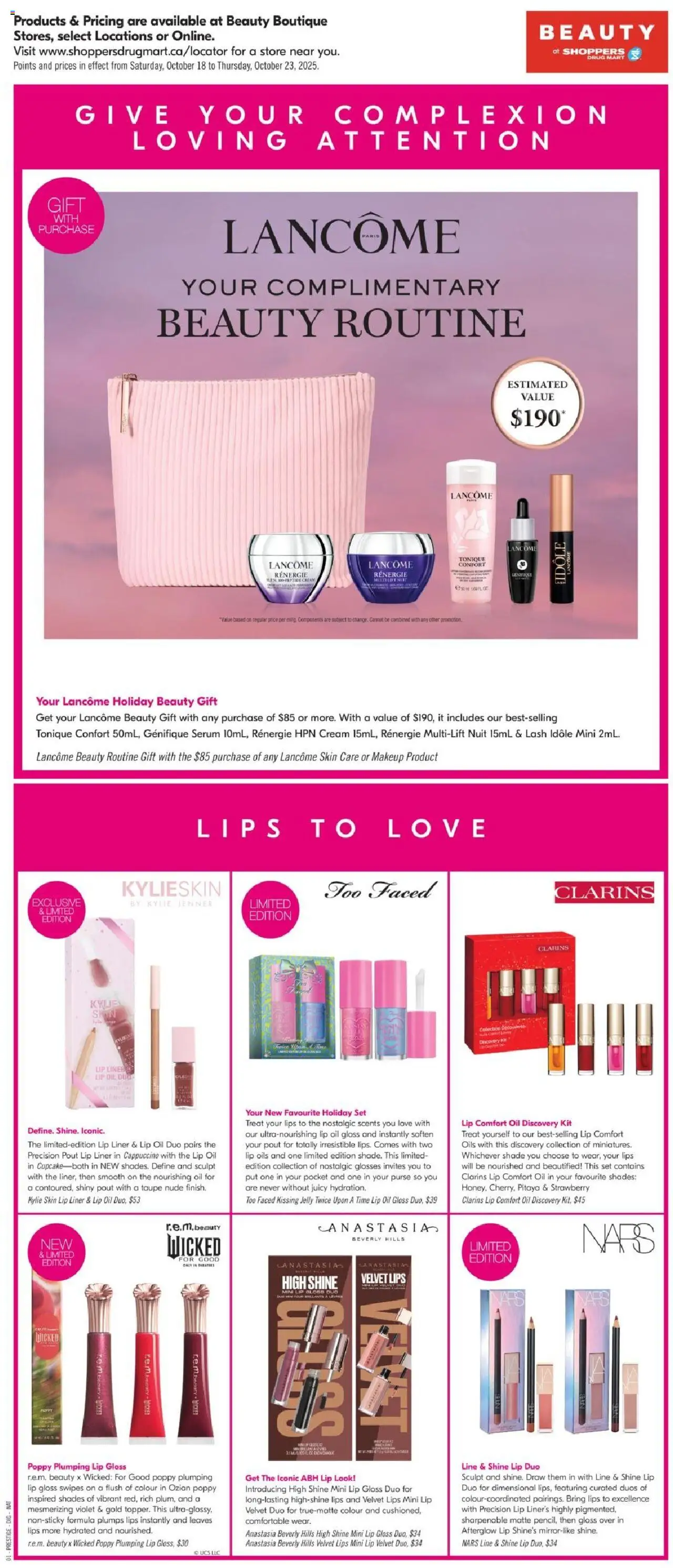 Shoppers flyer valid from 18.10.2025 | Page: 11 | Products: Cream, Purse, Lip gloss, Oil