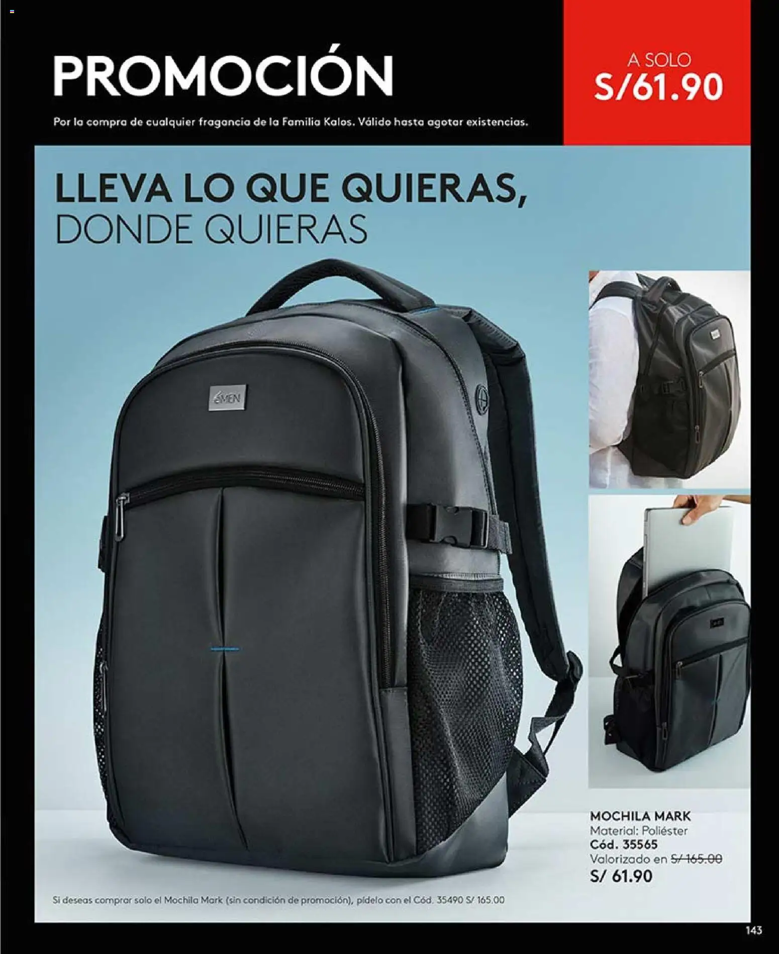 Catálogo Ésika válido desde 21.02.2026 | Página: 143 | Productos: Mochila, Fragancia