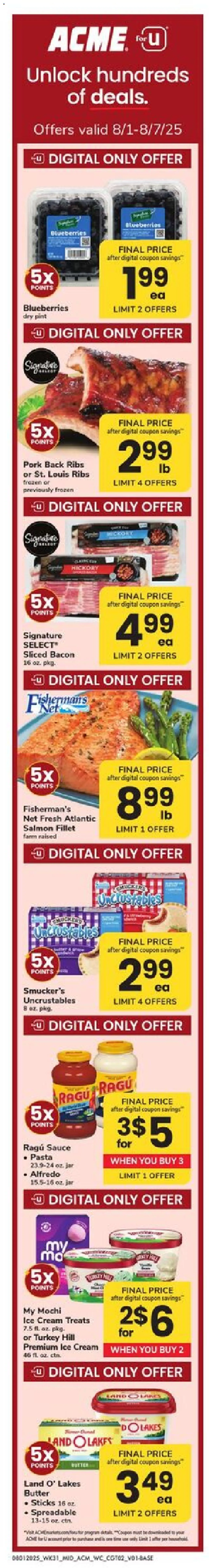 Acme Weekly Ad - valid from 01.08.2025 | Page: 2 | Products: Berries, Cream, Sauce, Blueberries