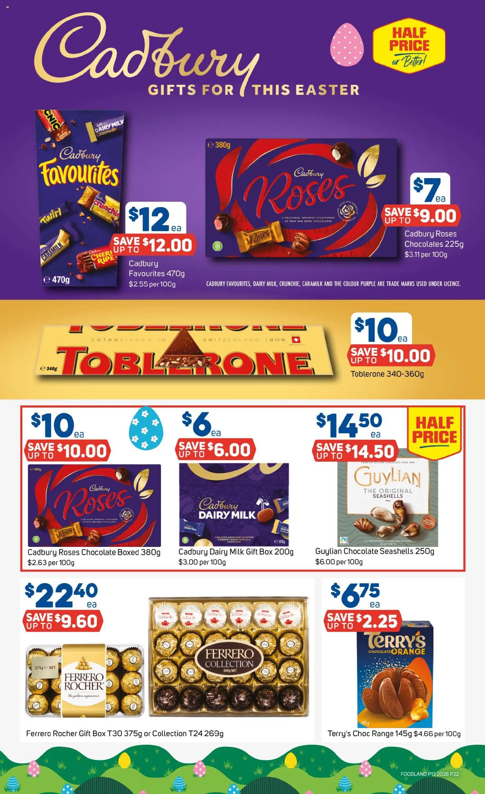 Foodland catalogue - valid from 25.03.2026 | Page: 22 | Products: Box, Milk, Dairy, Chocolate