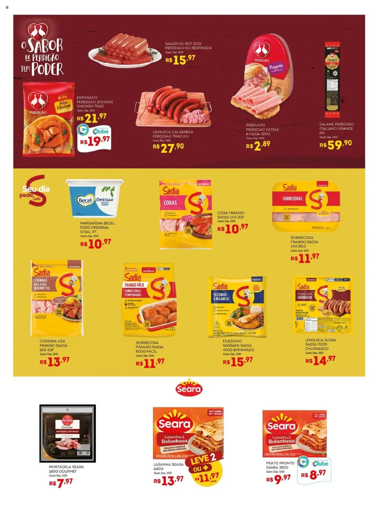 Bistek Supermercados Folheto - válido de 08.10.2025 | Página: 9 | Produtos: Salsicha, Carne, Lasanha, Frango
