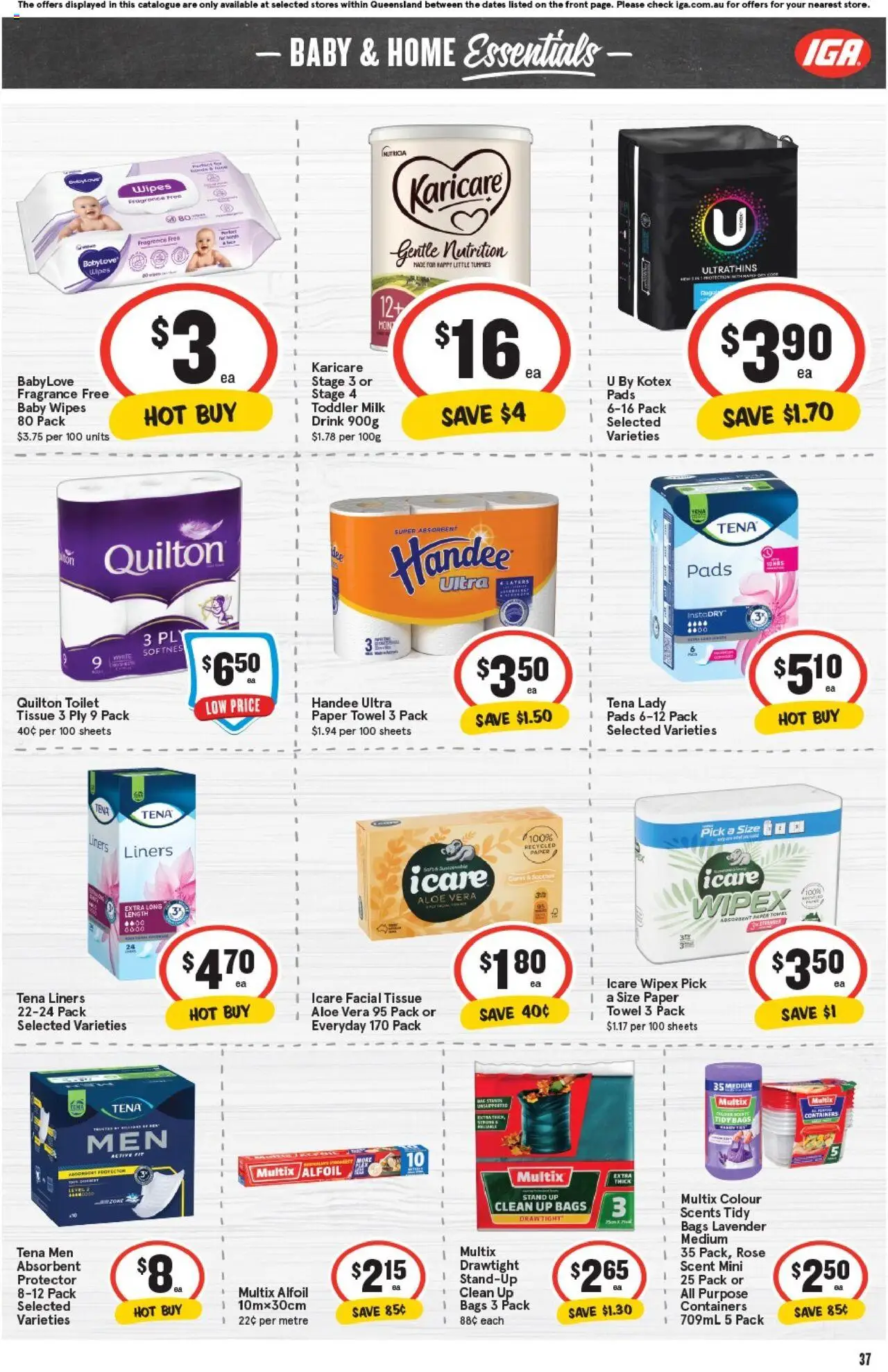 IGA catalogue - valid from 22.10.2025 | Page: 36 | Products: Toilet, Fragrance, Milk