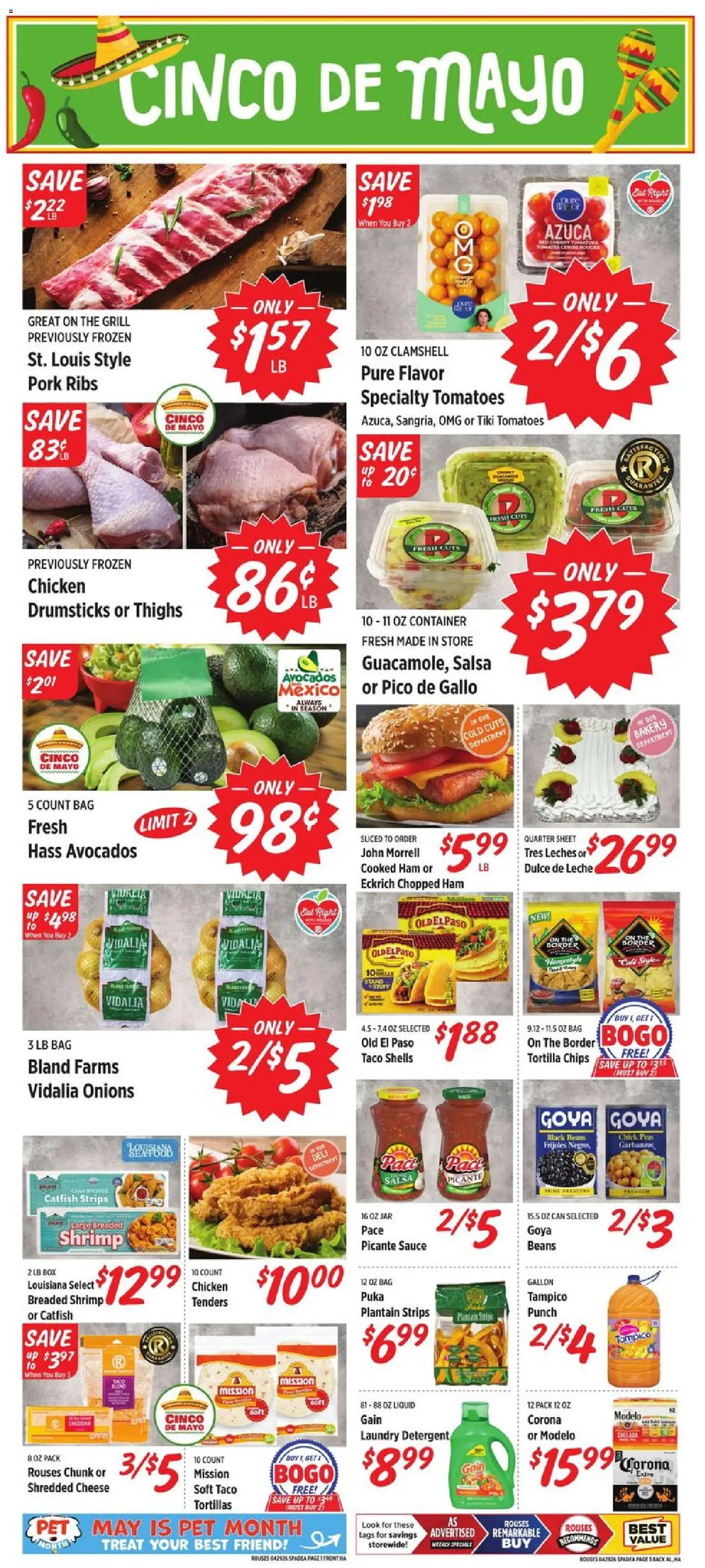 Rouses Weekly Ad - MS - valid from 29.04.2026 | Page: 2 | Products: Bakery, Box, Cheese, Bag