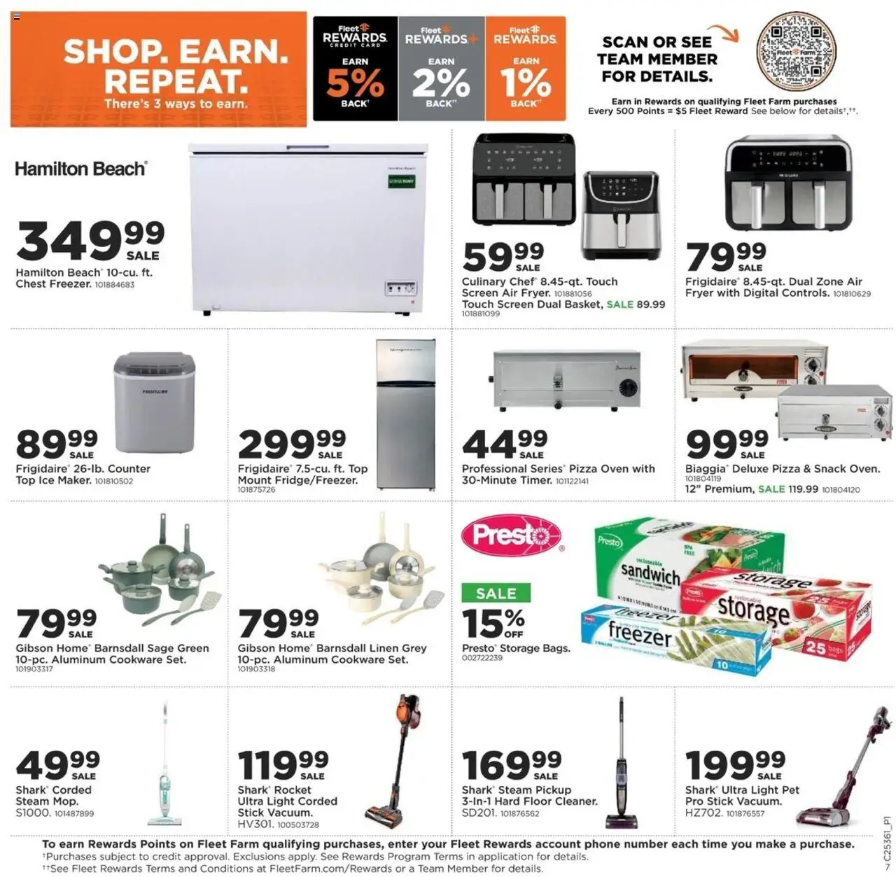 Mills Fleet Farm Weekly Ad - valid from 04.09.2025 | Page: 9 | Products: Fryer, Pizza, Phone, Freezer