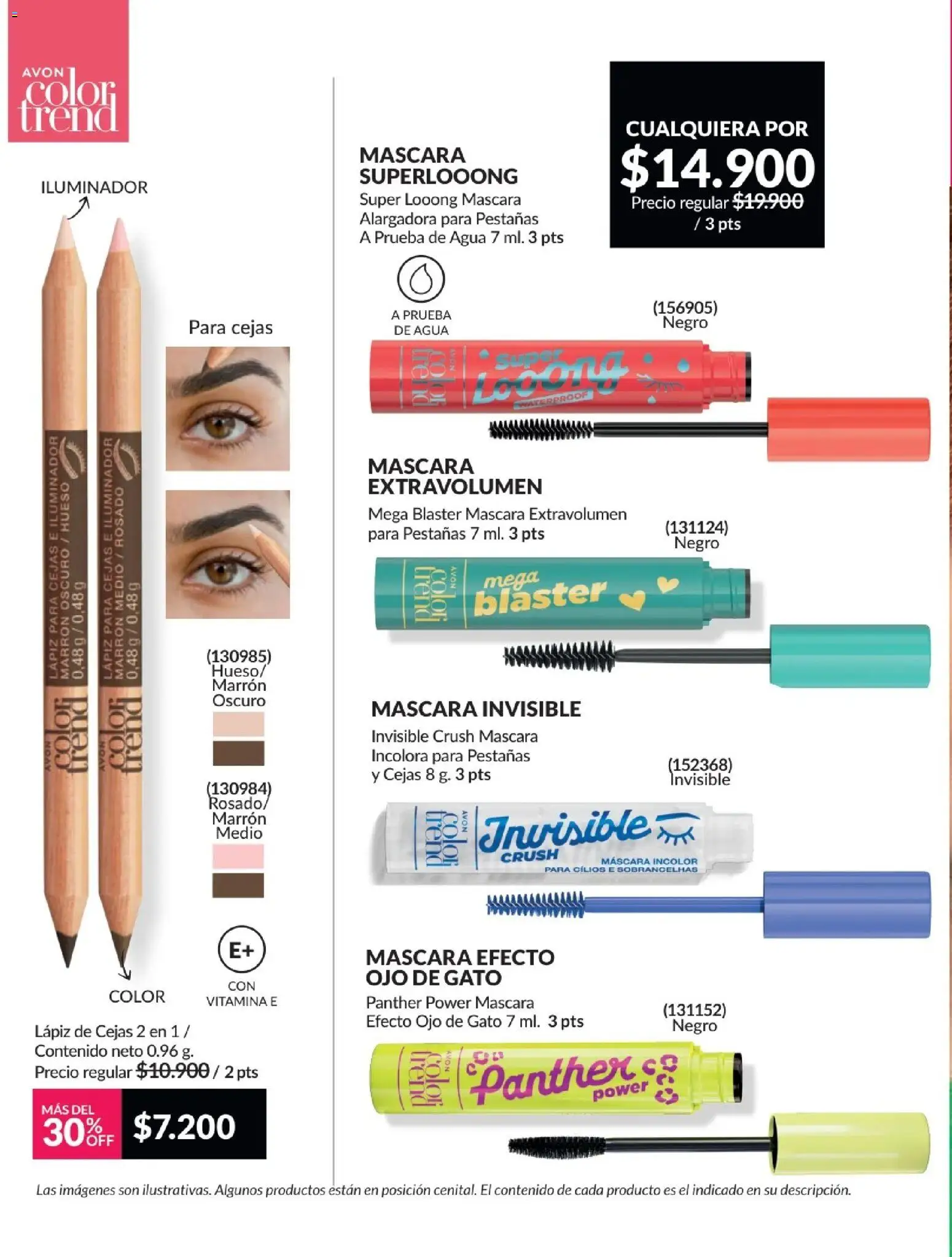 Avon revista - valida desde el 01.12.2025 | Página: 61 | Productos: Agua, Iluminador, Lápiz de cejas, Máscara