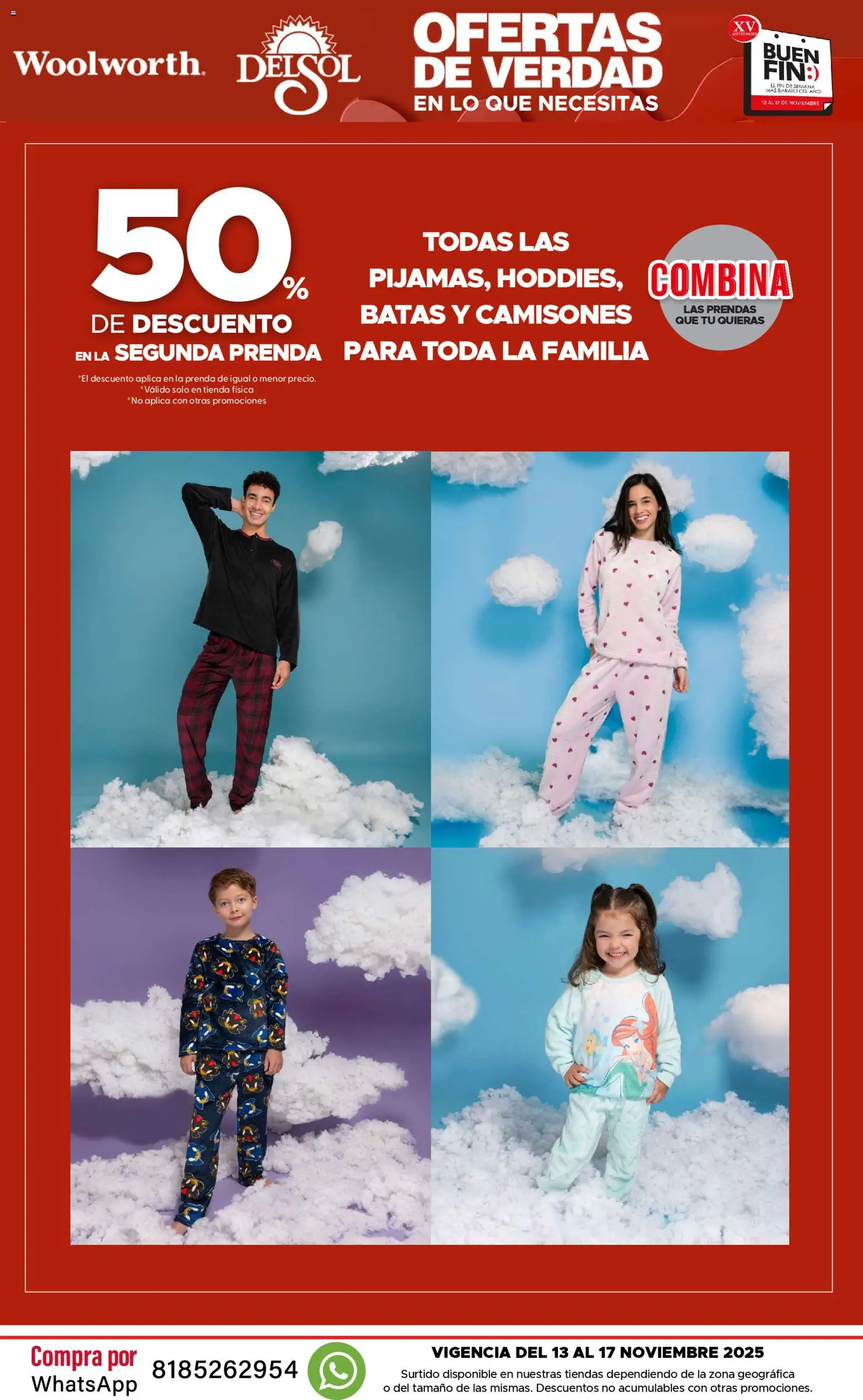 Nuevas ofertas de Del Sol y Woolworth válidas en toda la República Mexicana desde el 13.11.2025. ¡Encuentra las mejores ofertas en Del Sol y Woolworth Buen fin! | Página: 10
