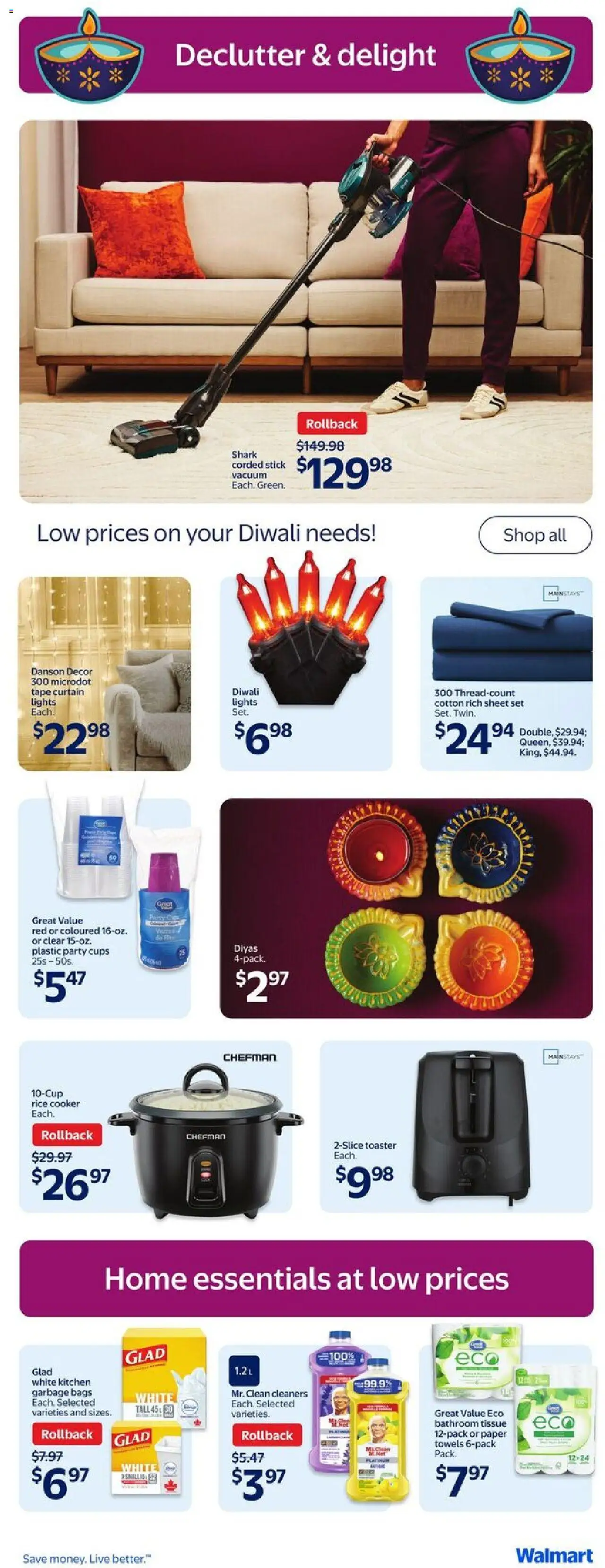 Walmart flyer valid from 18.09.2025 | Page: 23 | Products: Rice, Toaster, Cooker