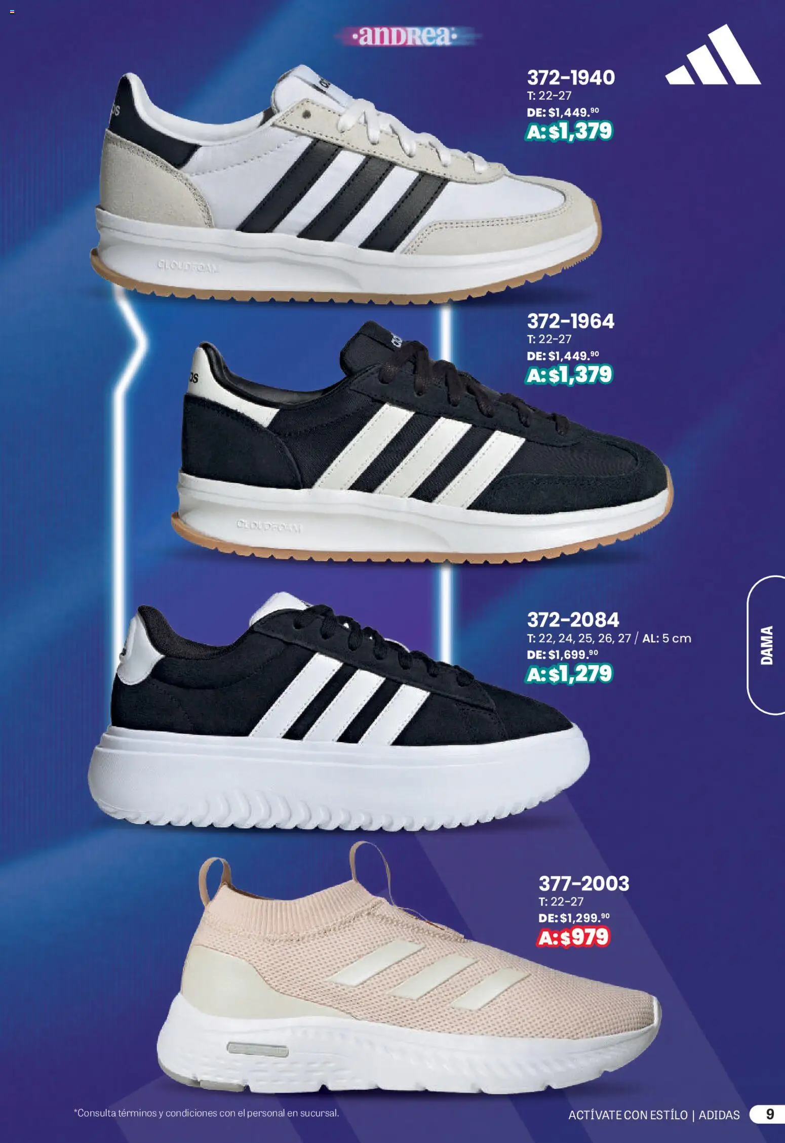 Nuevas ofertas de Andrea válidas en toda la República Mexicana desde el 01.03.2026. ¡Encuentra las mejores ofertas en Andrea catálogo Actívate con estillo! | Página: 9