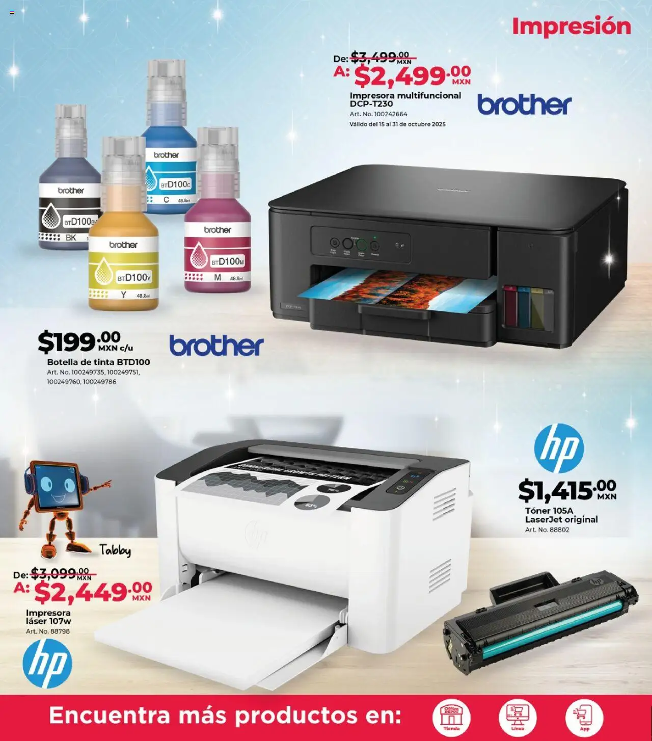 Nuevas ofertas de Office Depot válidas en toda la República Mexicana desde el 01.10.2025. ¡Encuentra las mejores ofertas en Office Depot - Catálogo! | Página: 16 | Productos: Impresora, Toner, Botella