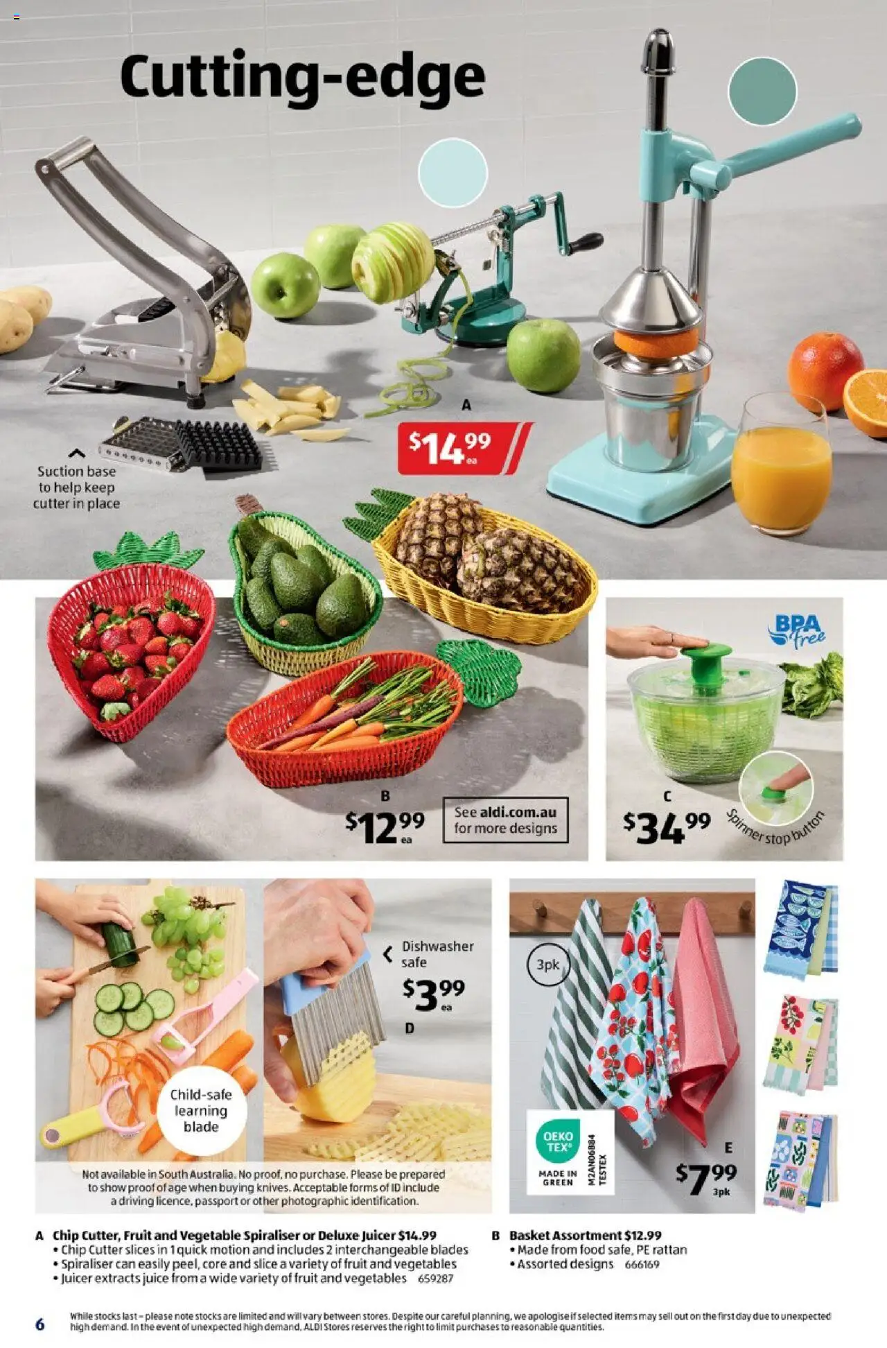Aldi catalogue - valid from 17.09.2025 | Page: 6 | Products: Basket, Cutter, Safe, Dishwasher