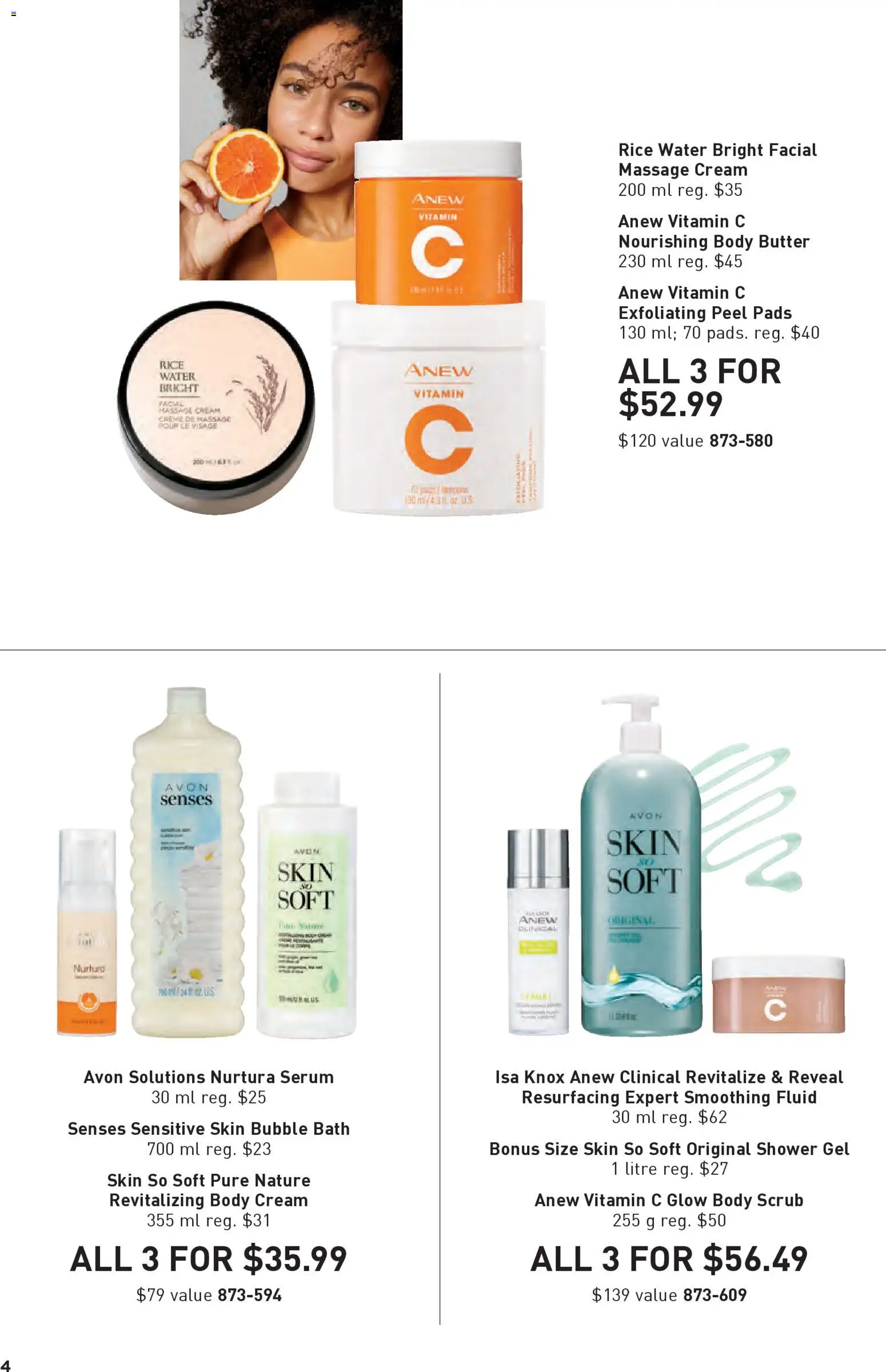 Avon flyer valid from 23.10.2025 | Page: 4 | Products: Bubble bath, Bath, Shower, Butter