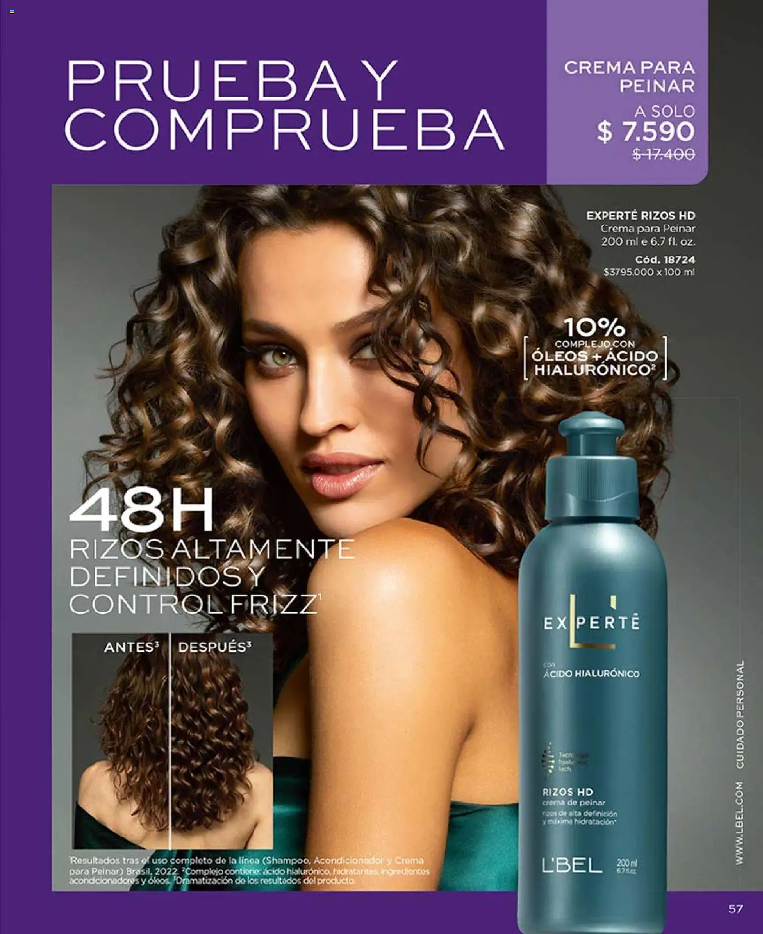 Catálogo L'Bel Campaña 6 │ válido desde el 01.04.2026 | Página: 61 | Productos: Crema de peinar, Acondicionador, Crema