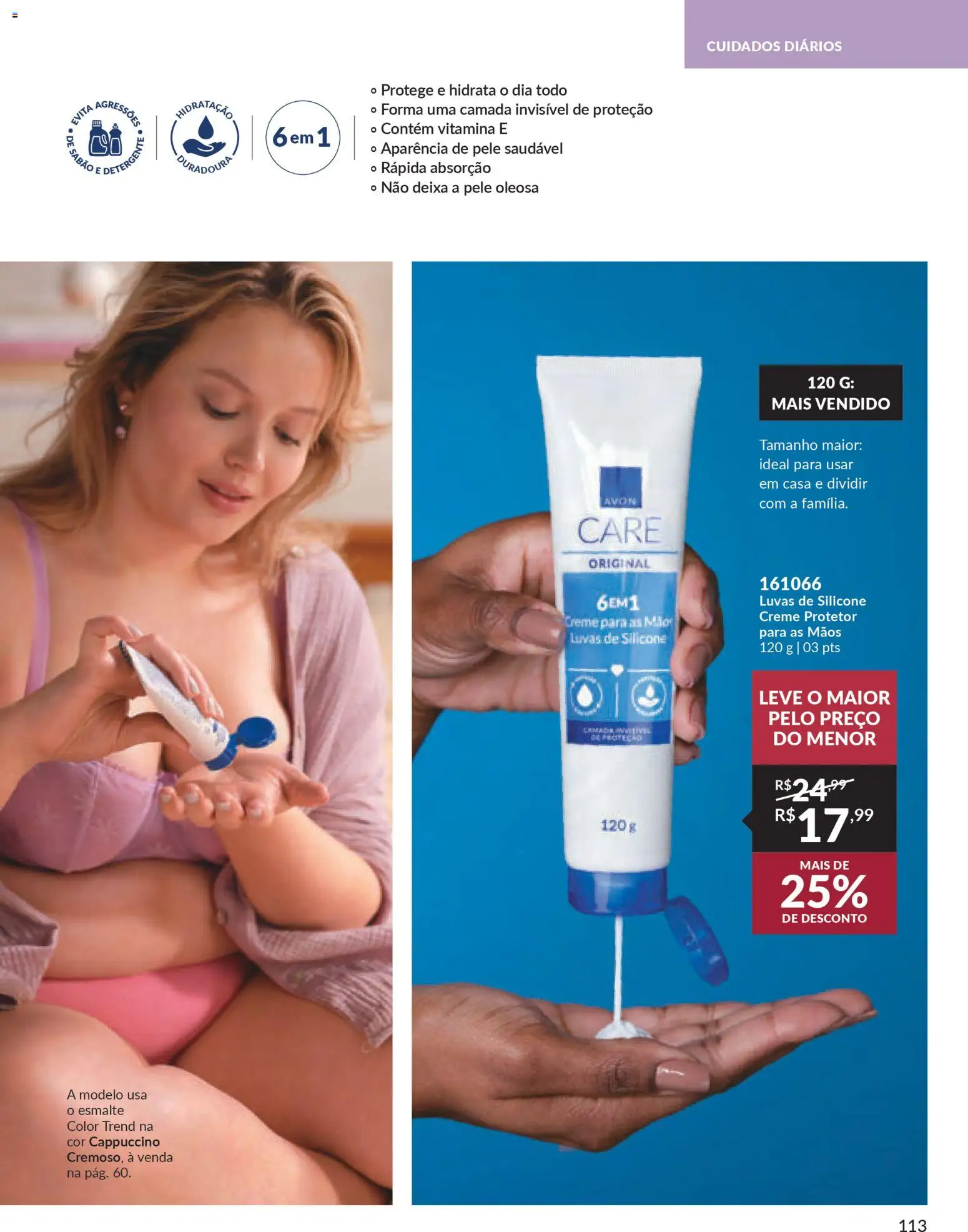 Avon Folheto - válido de 15.01.2026 | Página: 113 | Produtos: Creme, Luvas