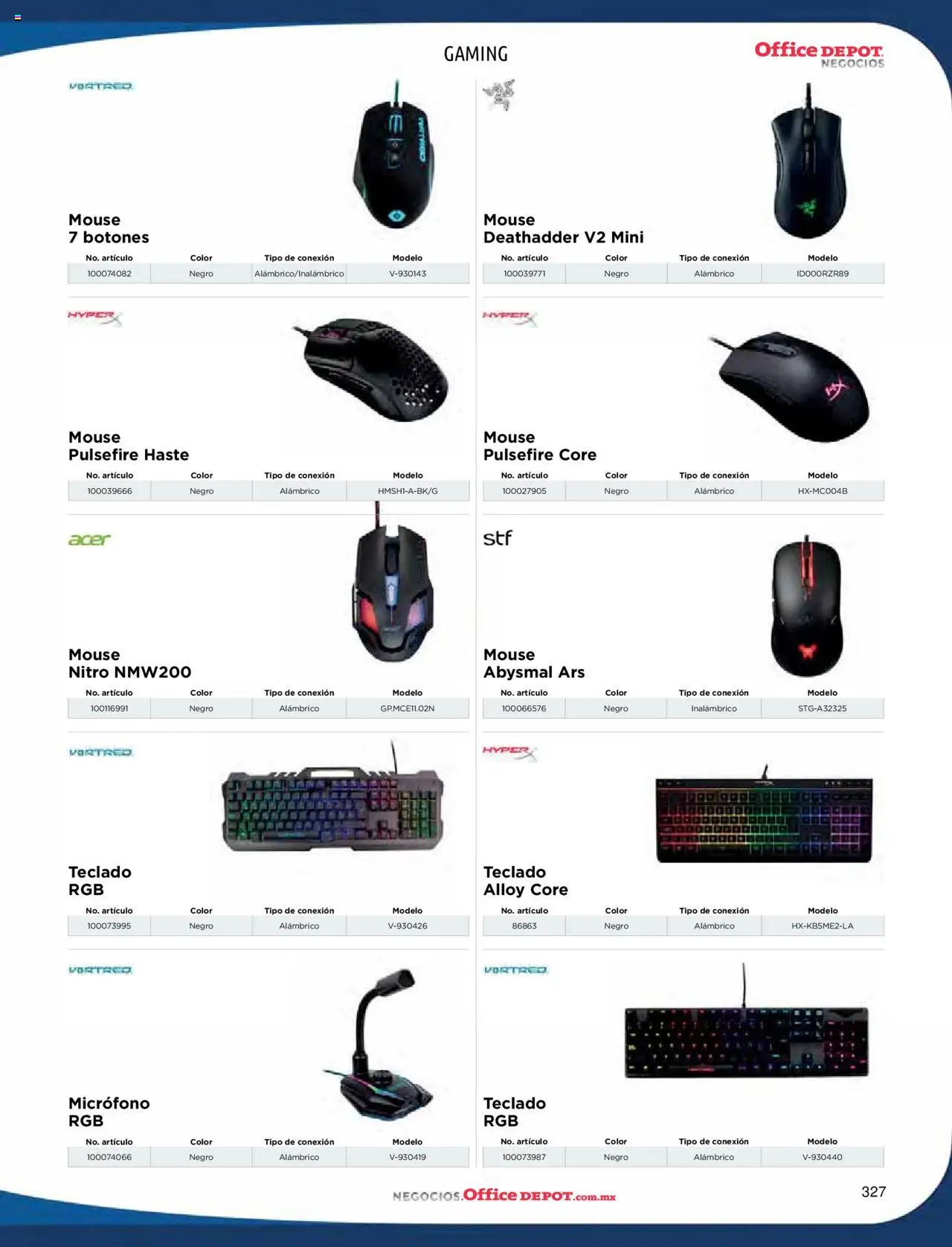 Nuevas ofertas de Office Depot válidas en toda la República Mexicana desde el 09.01.2025. ¡Encuentra las mejores ofertas en Office Depot catálogo 2025! | Página: 329 | Productos: Mouse, Micrófono, Teclado