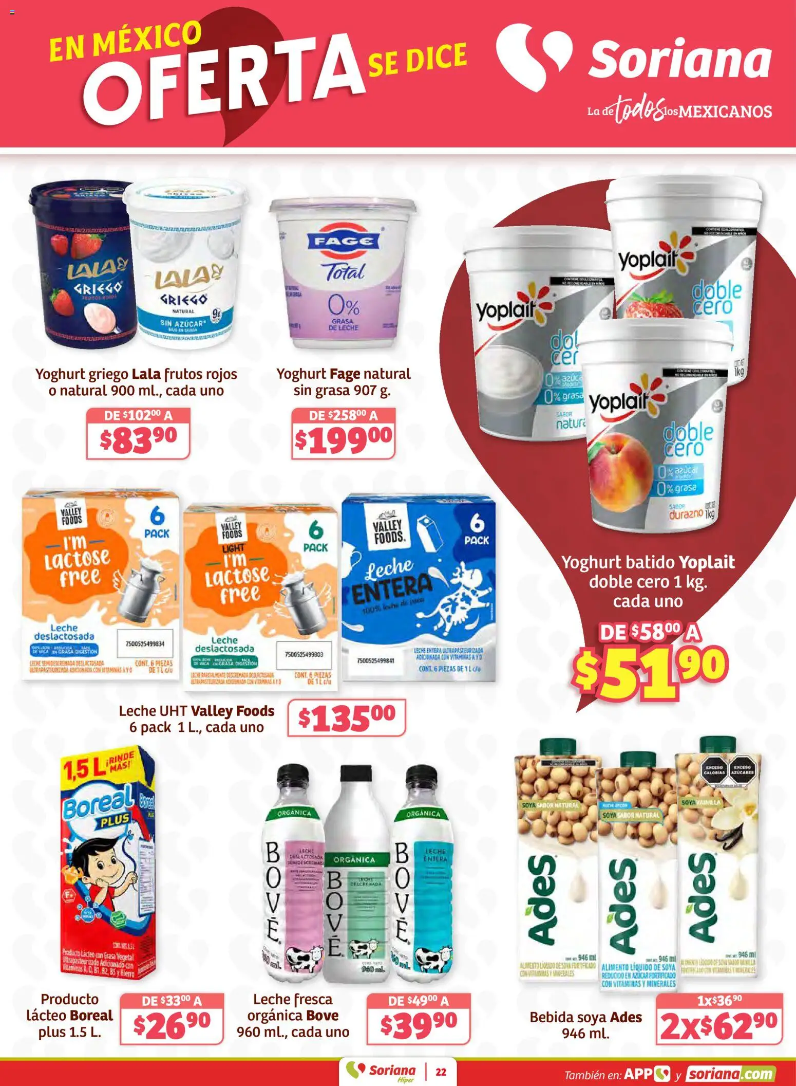 Nuevas ofertas de Soriana válidas en toda la República Mexicana desde el 02.01.2026. ¡Encuentra las mejores ofertas en Soriana - Preciazazaso Híper: Ags, Col, Gto, Jal, Mich! | Página: 22 | Productos: Azúcar, Durazno, Leche, Vitaminas