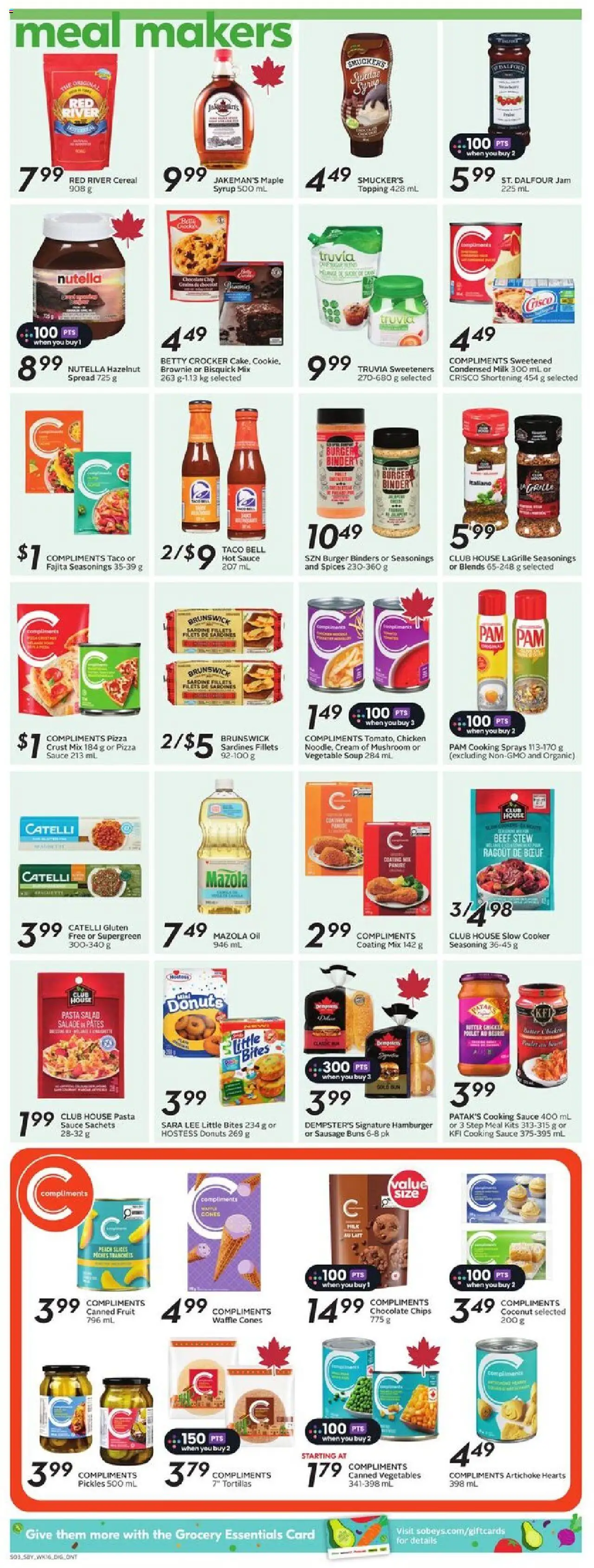 Sobeys flyer valid from 14.08.2025 | Page: 12 | Products: Beef, Salad, Chocolate, Chicken