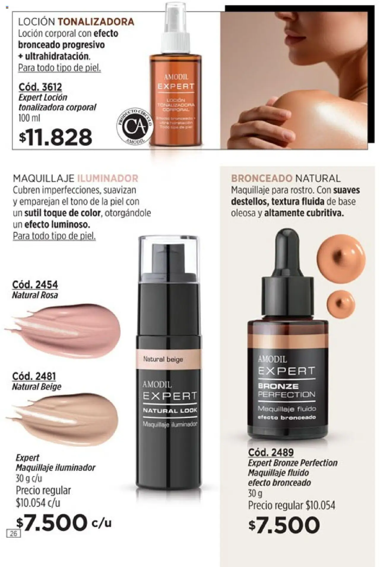 Catálogo Amodil Campaña 12 │ válido desde el 26.06.2025 | Página: 26 | Productos: Maquillaje, Iluminador, Loción