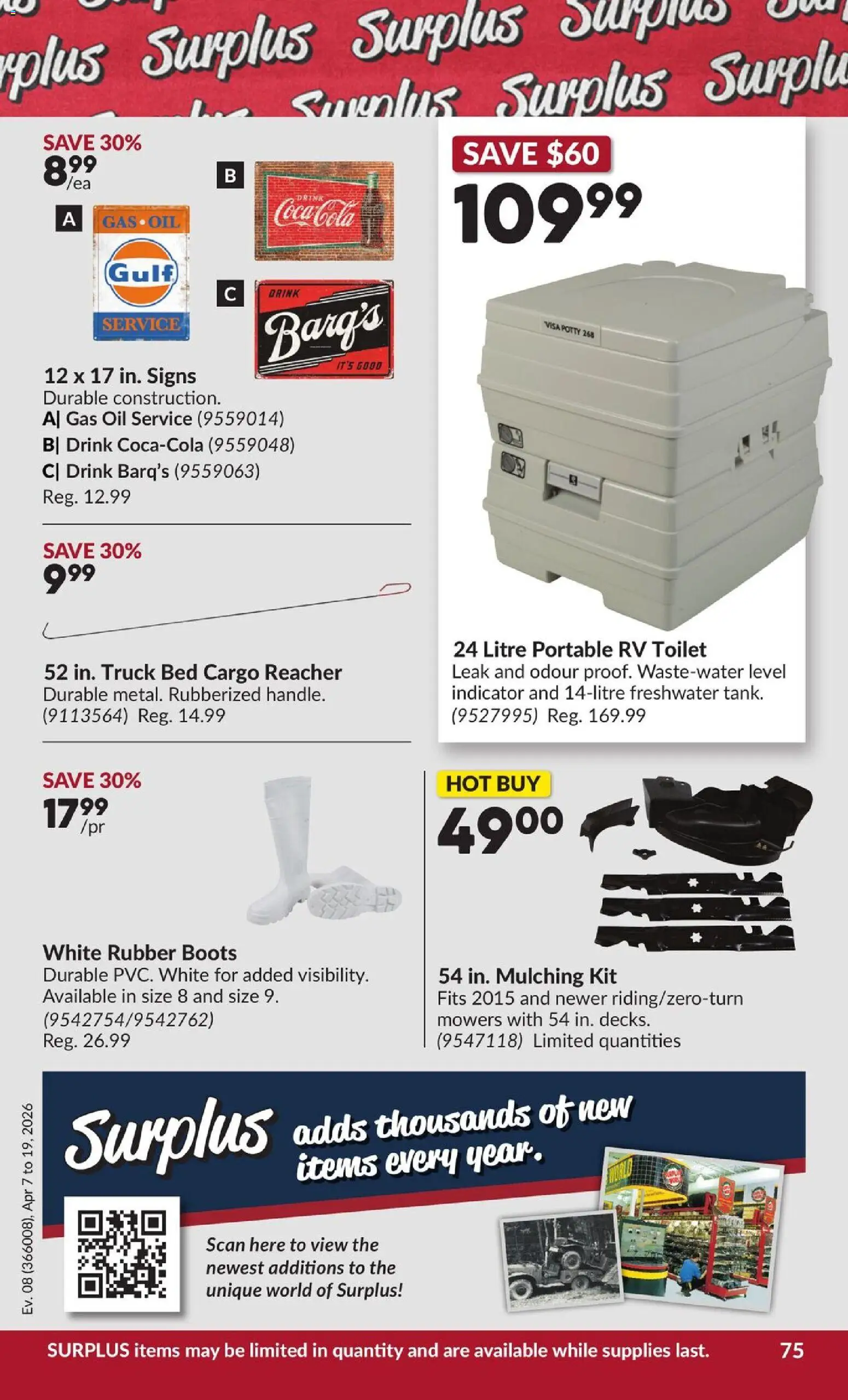 Princess Auto flyer valid from 07.04.2026 | Page: 82 | Products: Boots, Bed, Oil