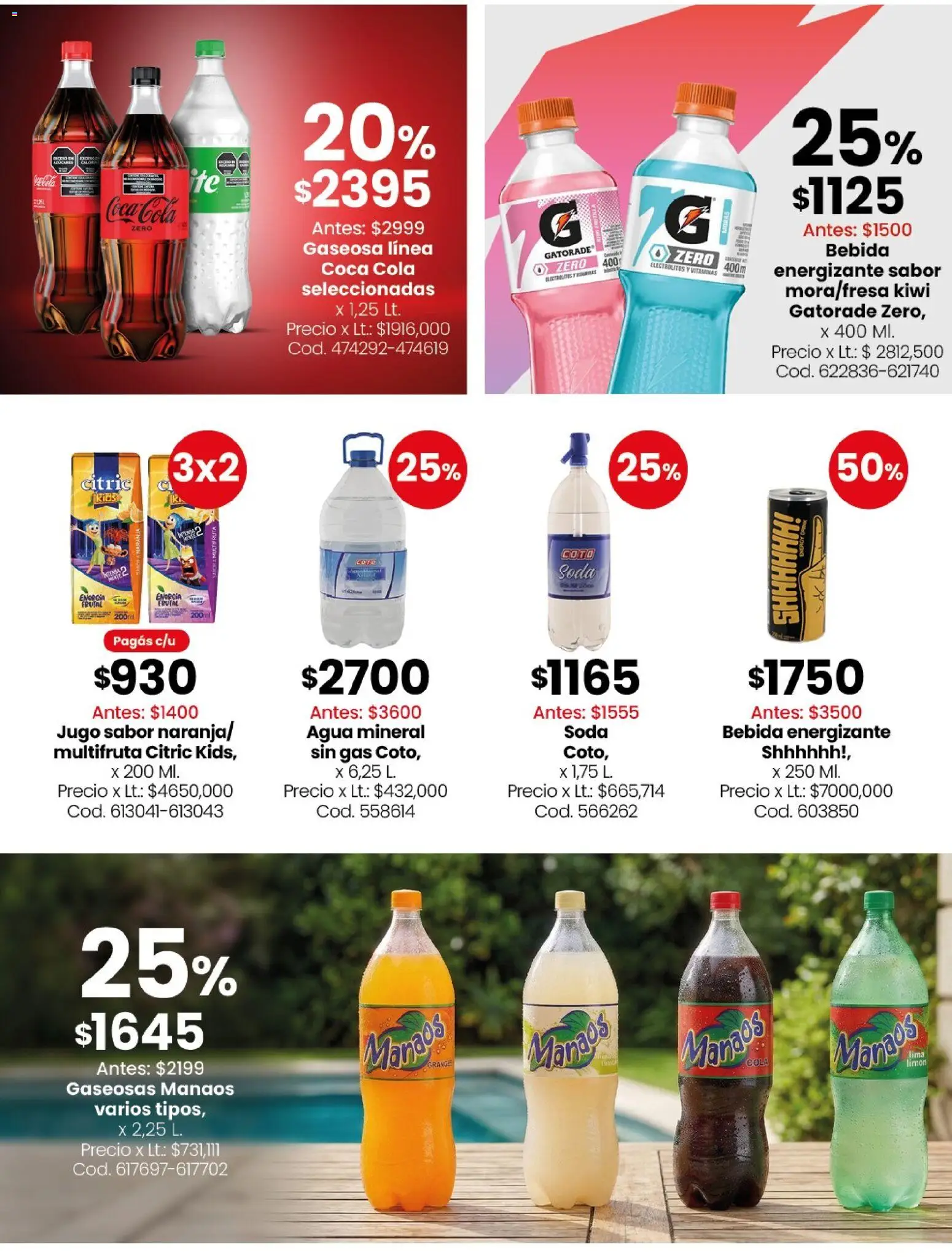 Coto - Ofertas Almacén y bebidas │ válido desde el 06.04.2026 | Página: 8 | Productos: Vitaminas, Gaseosa, Limón, Kiwi