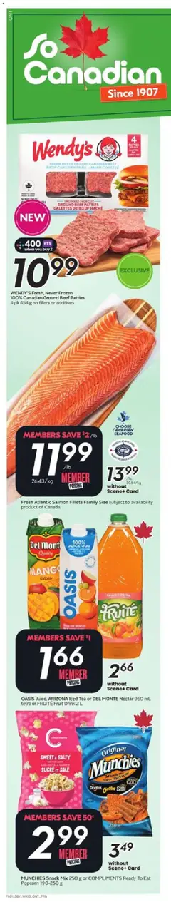 Sobeys flyer valid from 24.07.2025 | Page: 2 | Products: Tea, Beef, Juice