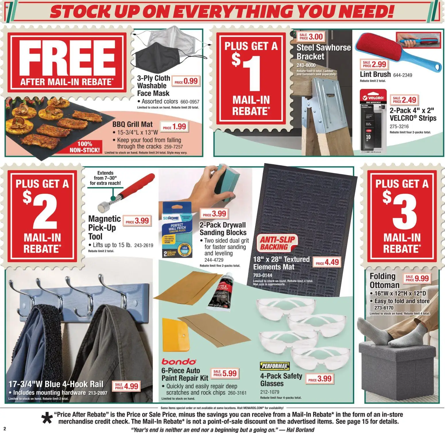 Menards Weekly Ad - valid from 17.12.2025 | Page: 3 | Products: Mask, Chips, Ottoman, Grill