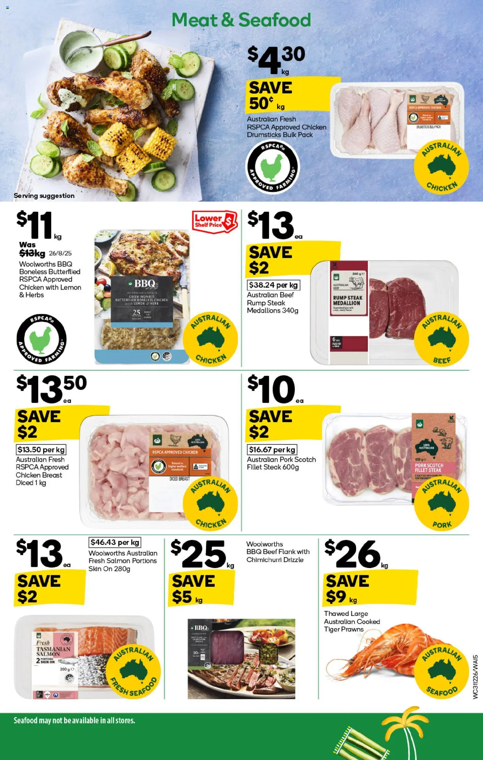 Woolworths catalogue - valid from 31.12.2025 | Page: 15 | Products: Beef, Prawns, Seafood, Scotch