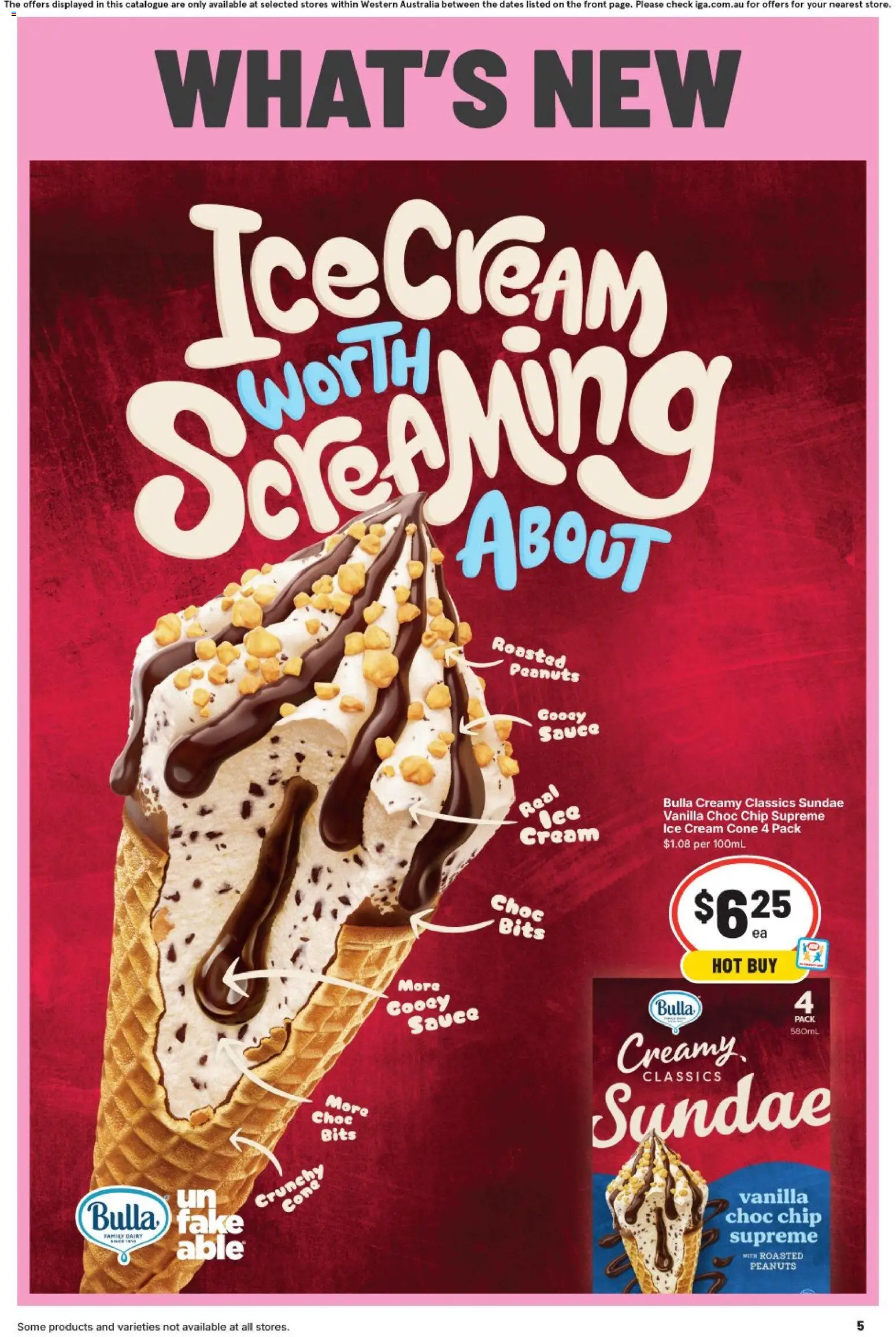 IGA catalogue - valid from 21.01.2026 | Page: 5 | Products: Dairy, Peanuts, Ice cream, Sauce